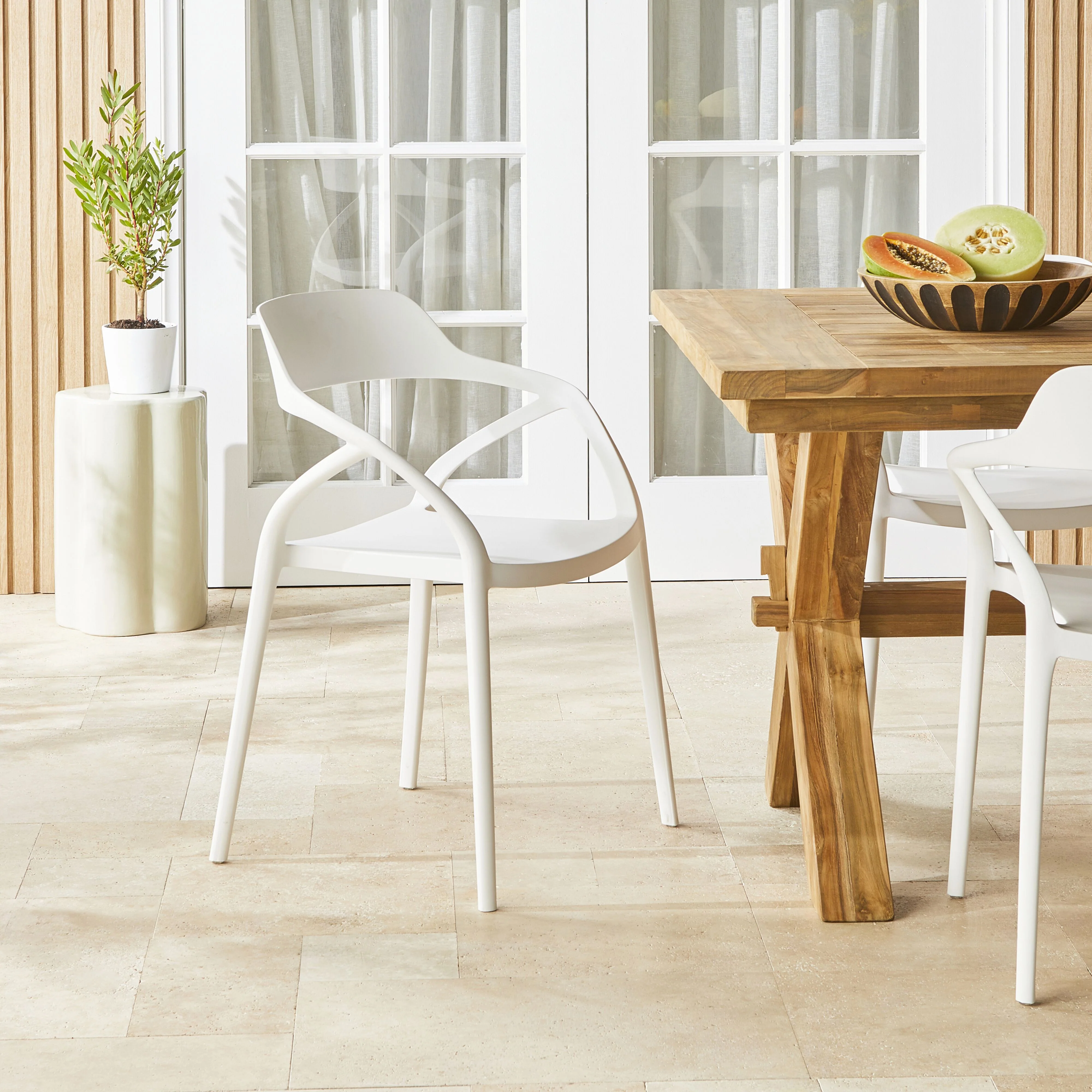 Inigo Outdoor Dining Chair White - Image 14