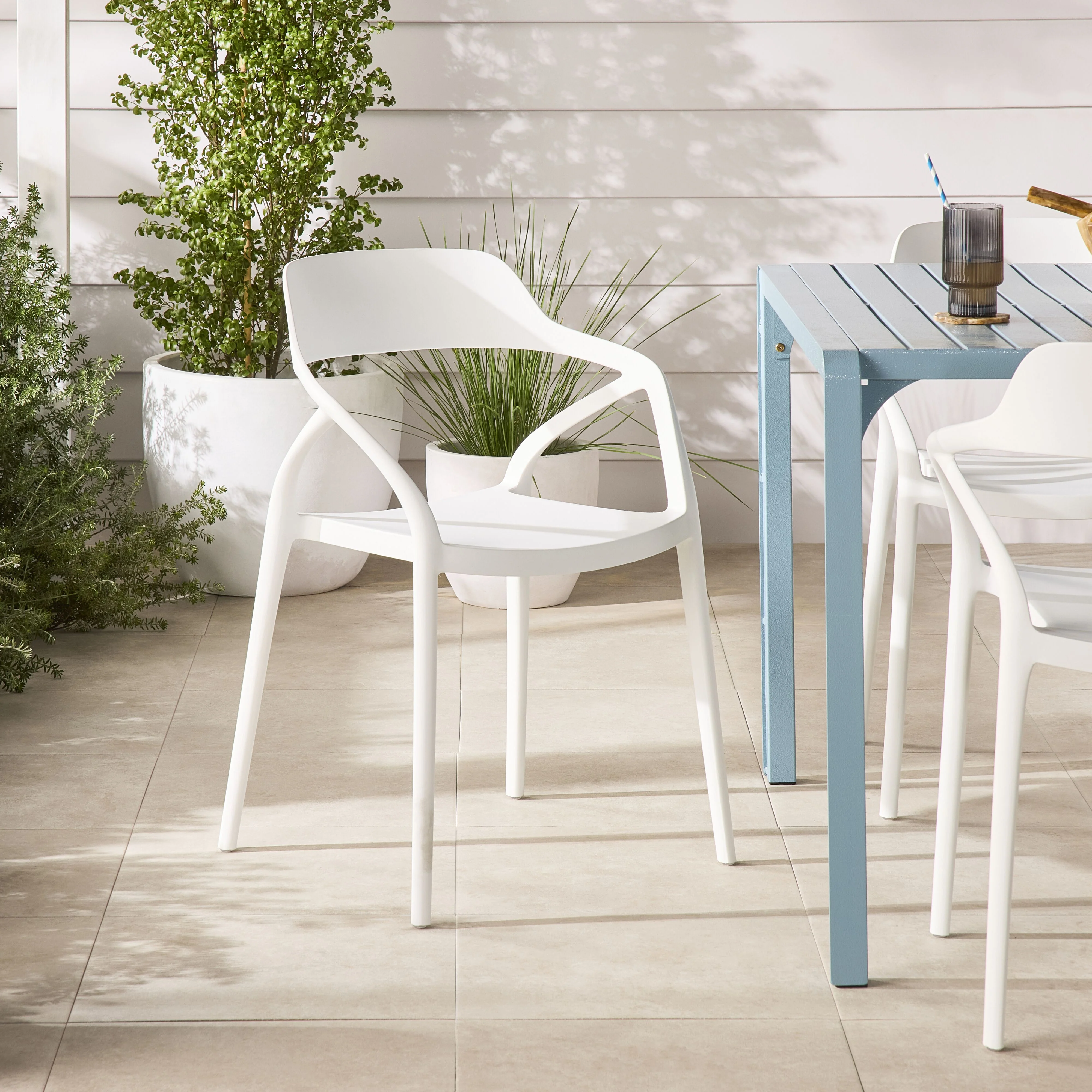 Inigo Outdoor Dining Chair White - Image 9
