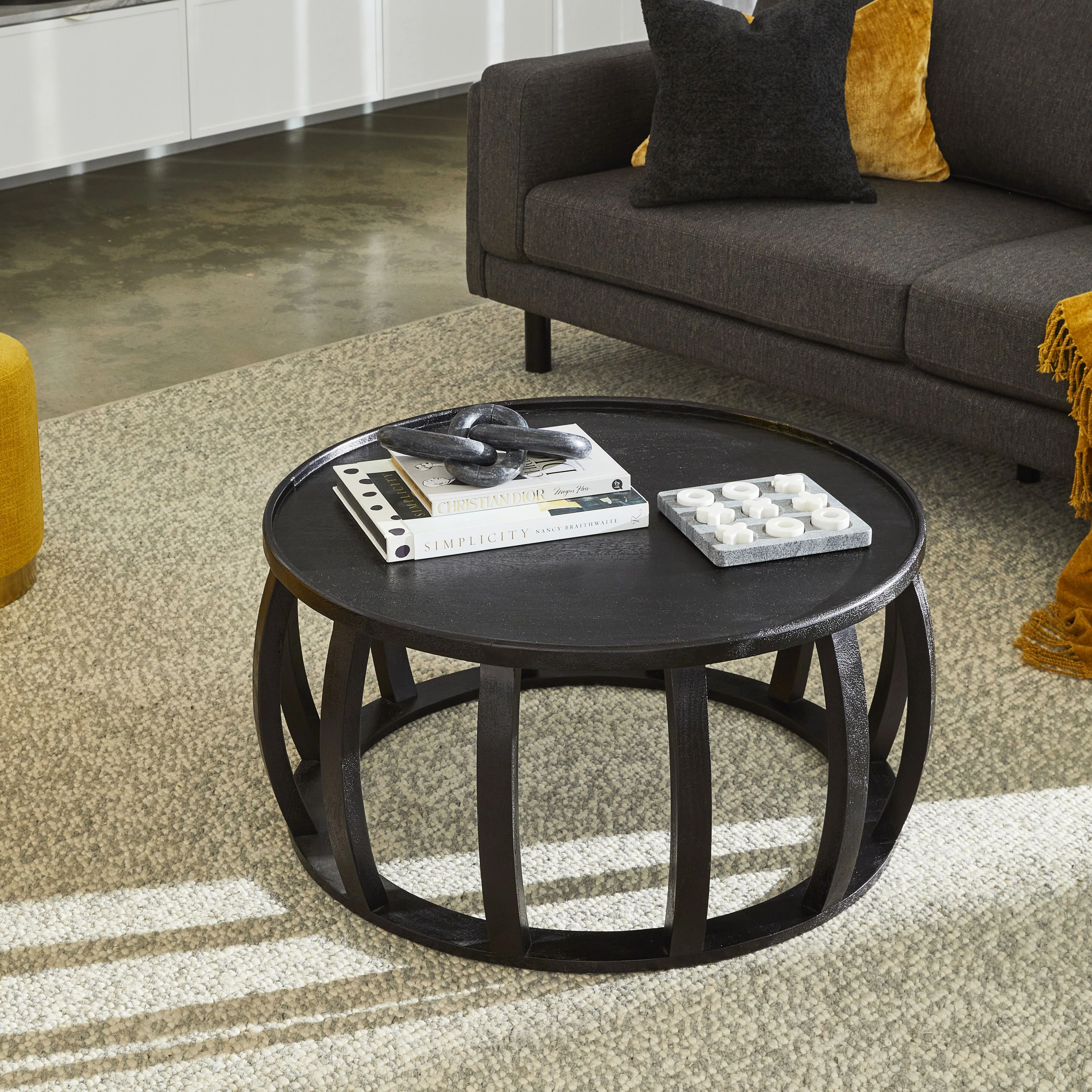 Ink Round Coffee Table Black - Image 8
