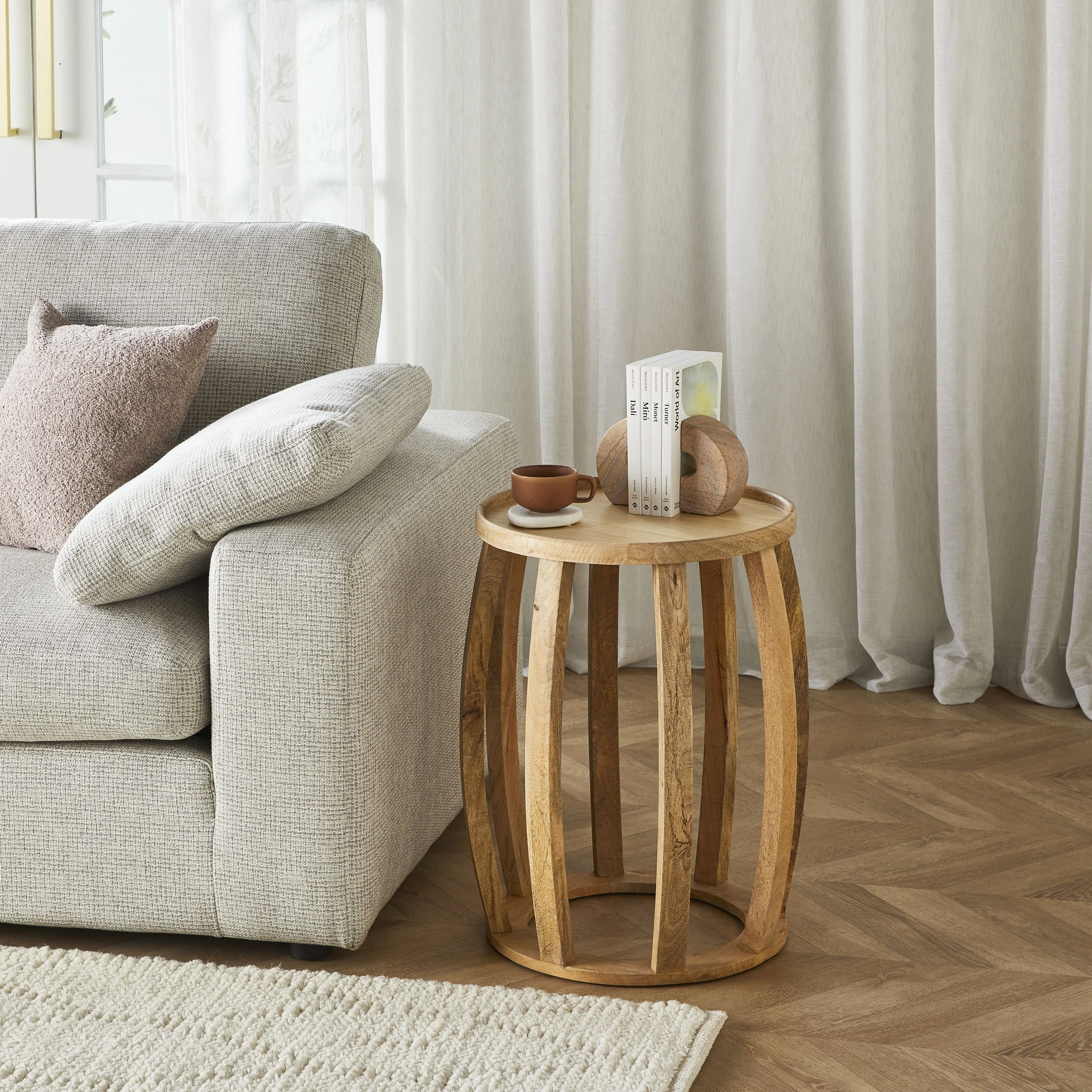Ink Round Side Table Natural - Image 5