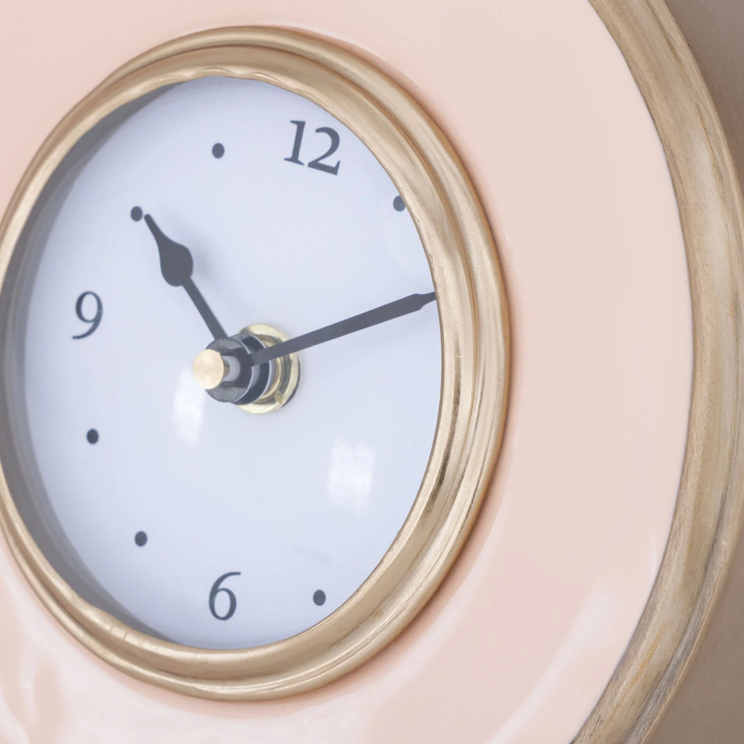 Iron Mantel Clock with Enamel 15x16.5x4cm - Image 3