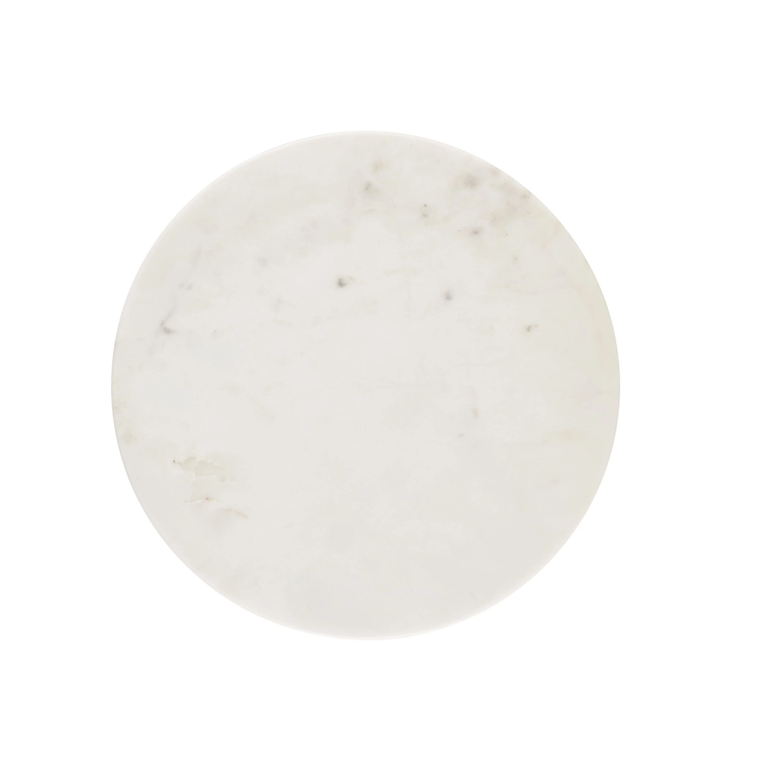 Iron Round Side Table With Marble Top 50cm - Image 4