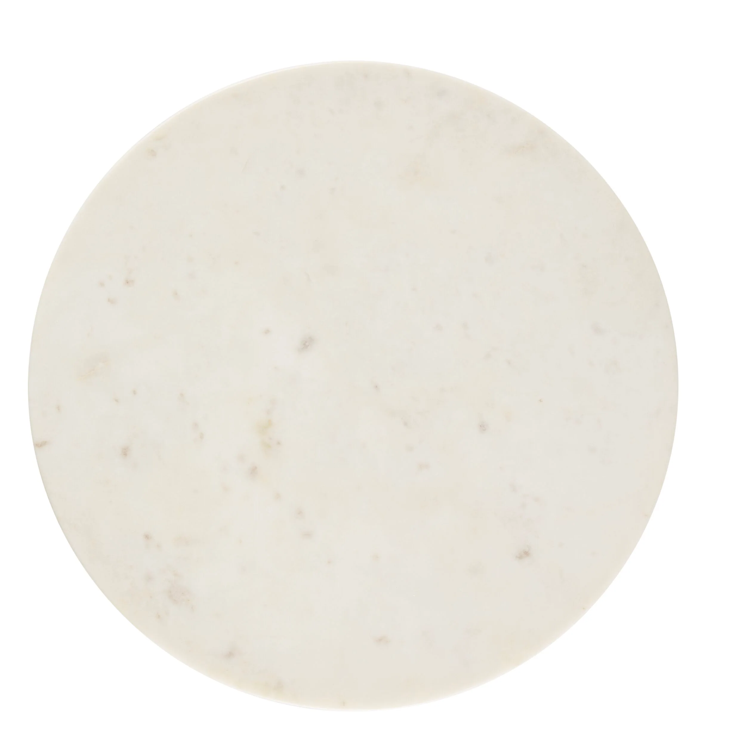 Iron Round Side Table With Marble Top 60cm - Image 4