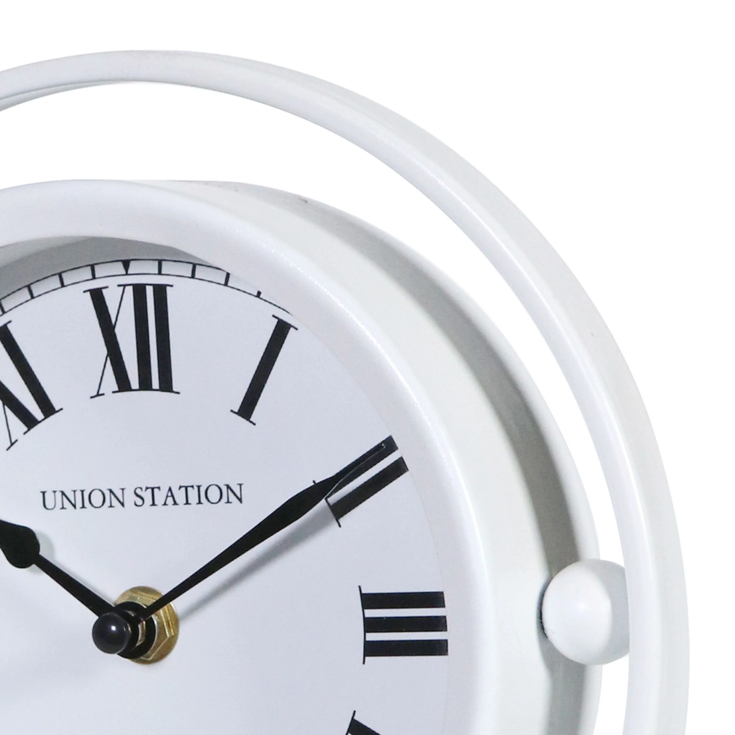 Iron Sphere Mantel Clock White - Image 2