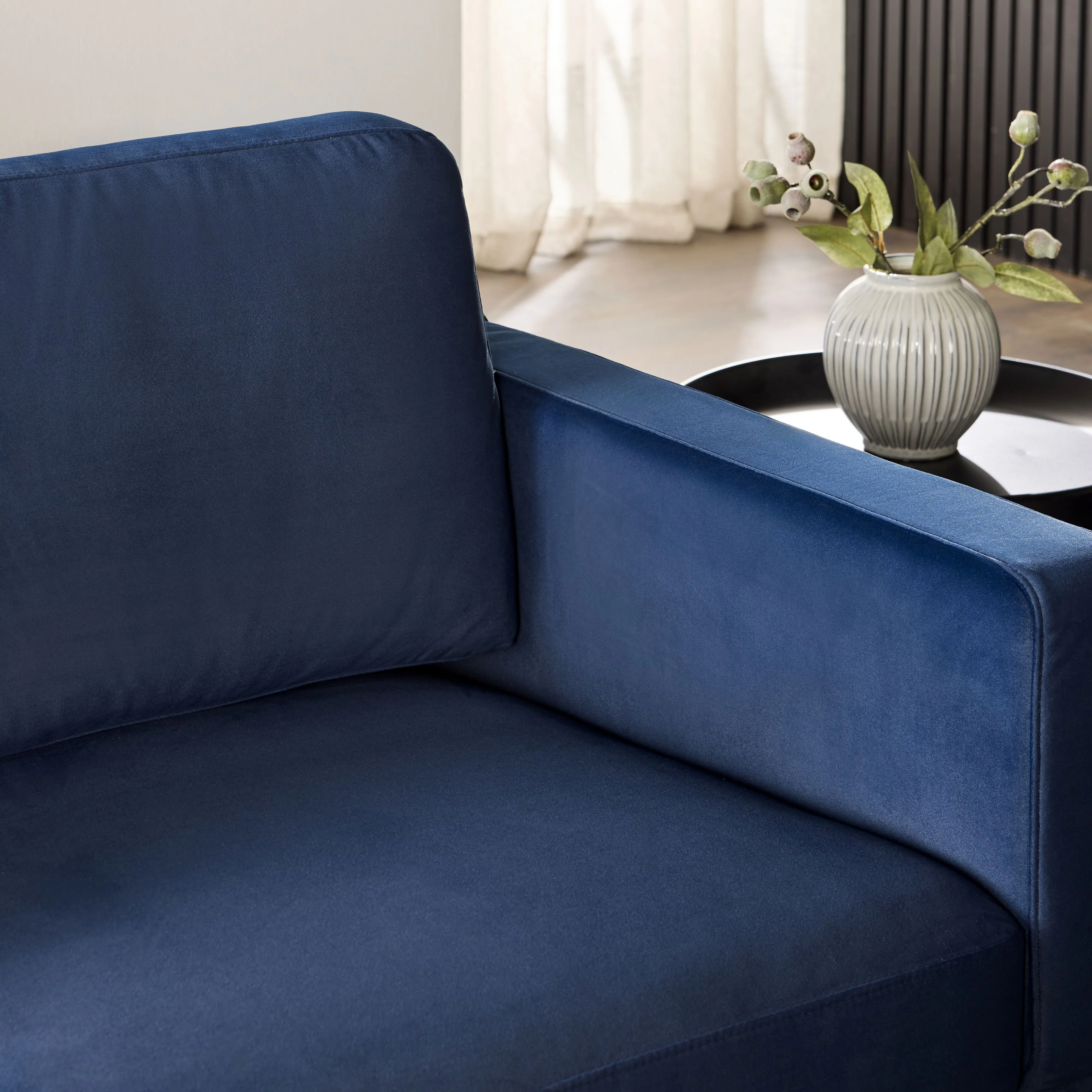 Irvine 2.5 Seater Sofa Velvet Indigo - Image 10