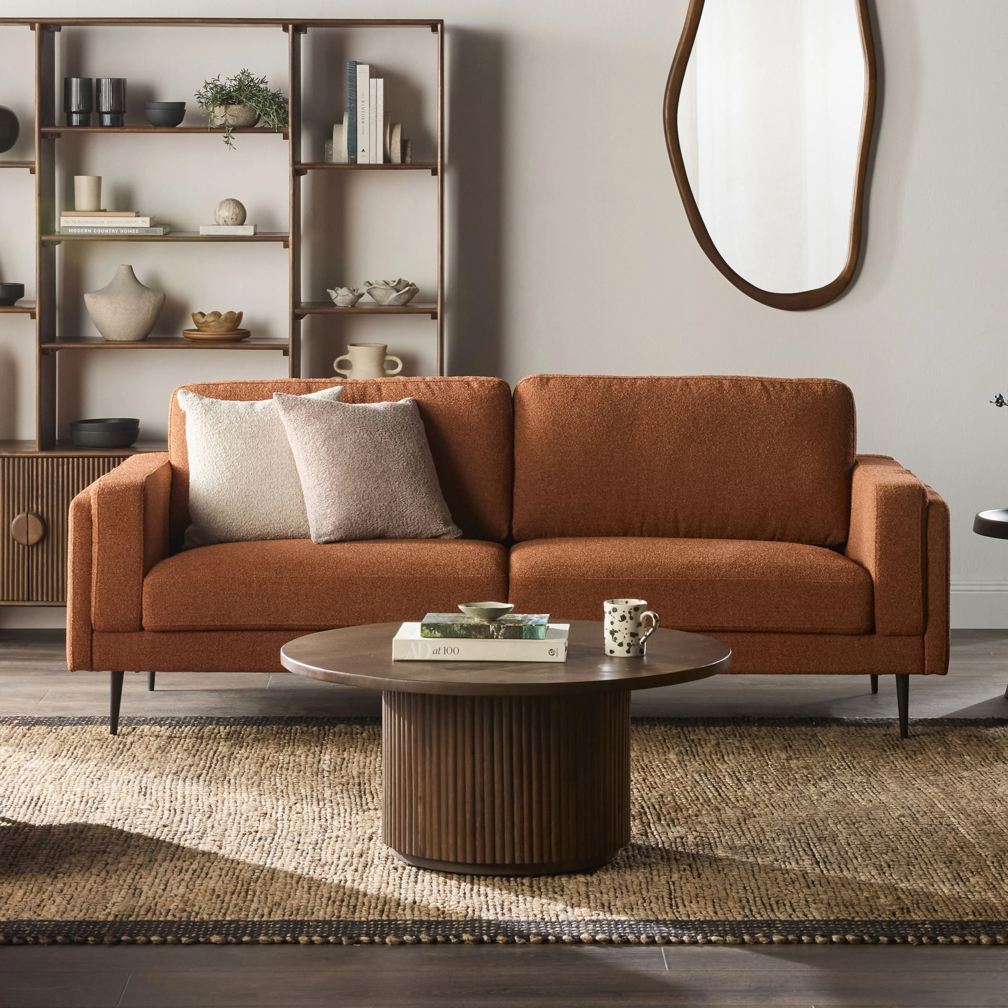 Irvine 3 Seater Sofa Ember - Image 7