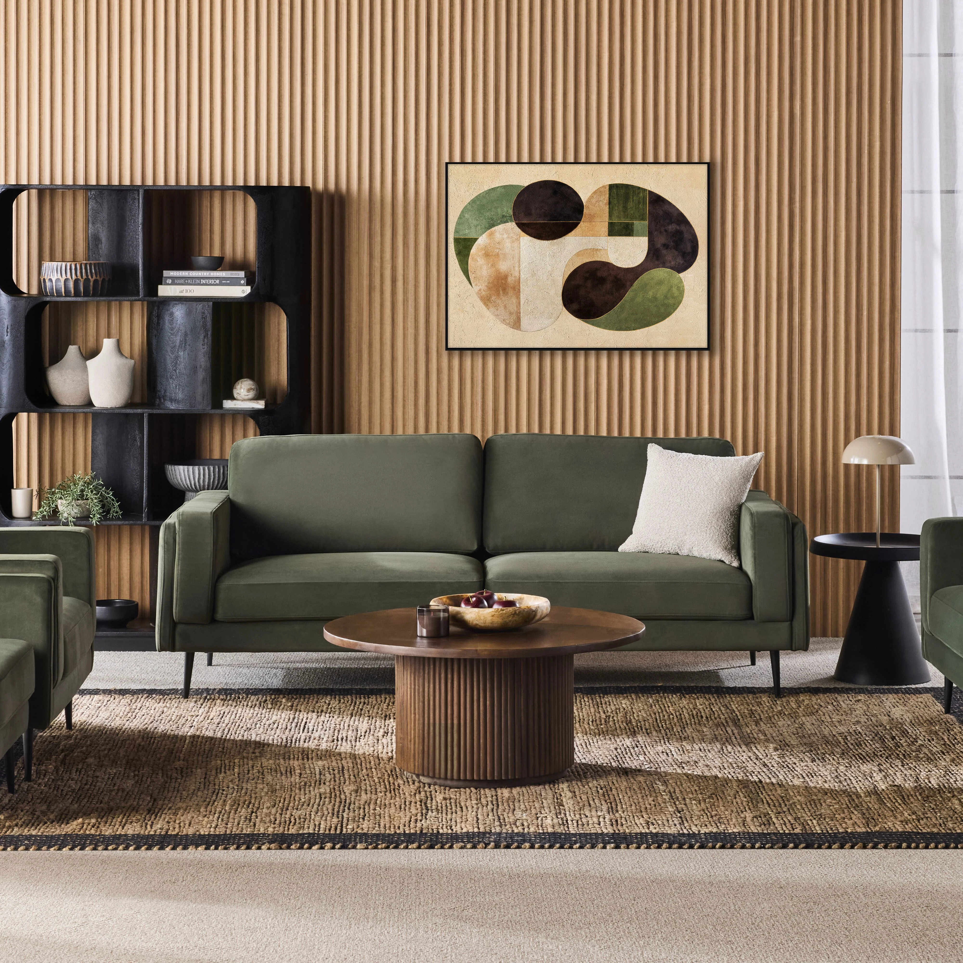 Irvine 3 Seater Sofa Velvet Eucalyptus - Image 7