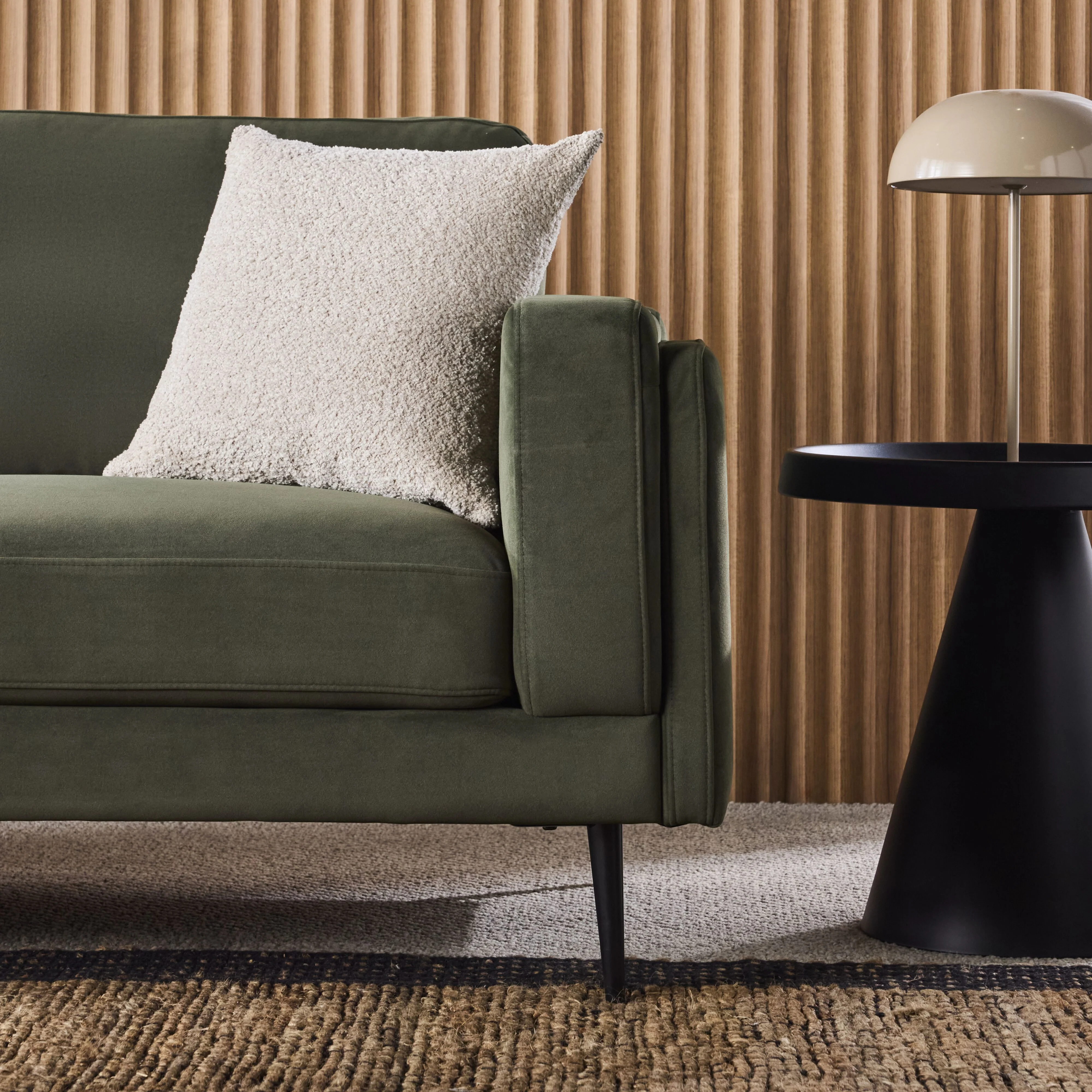 Irvine 3 Seater Sofa Velvet Eucalyptus - Image 9