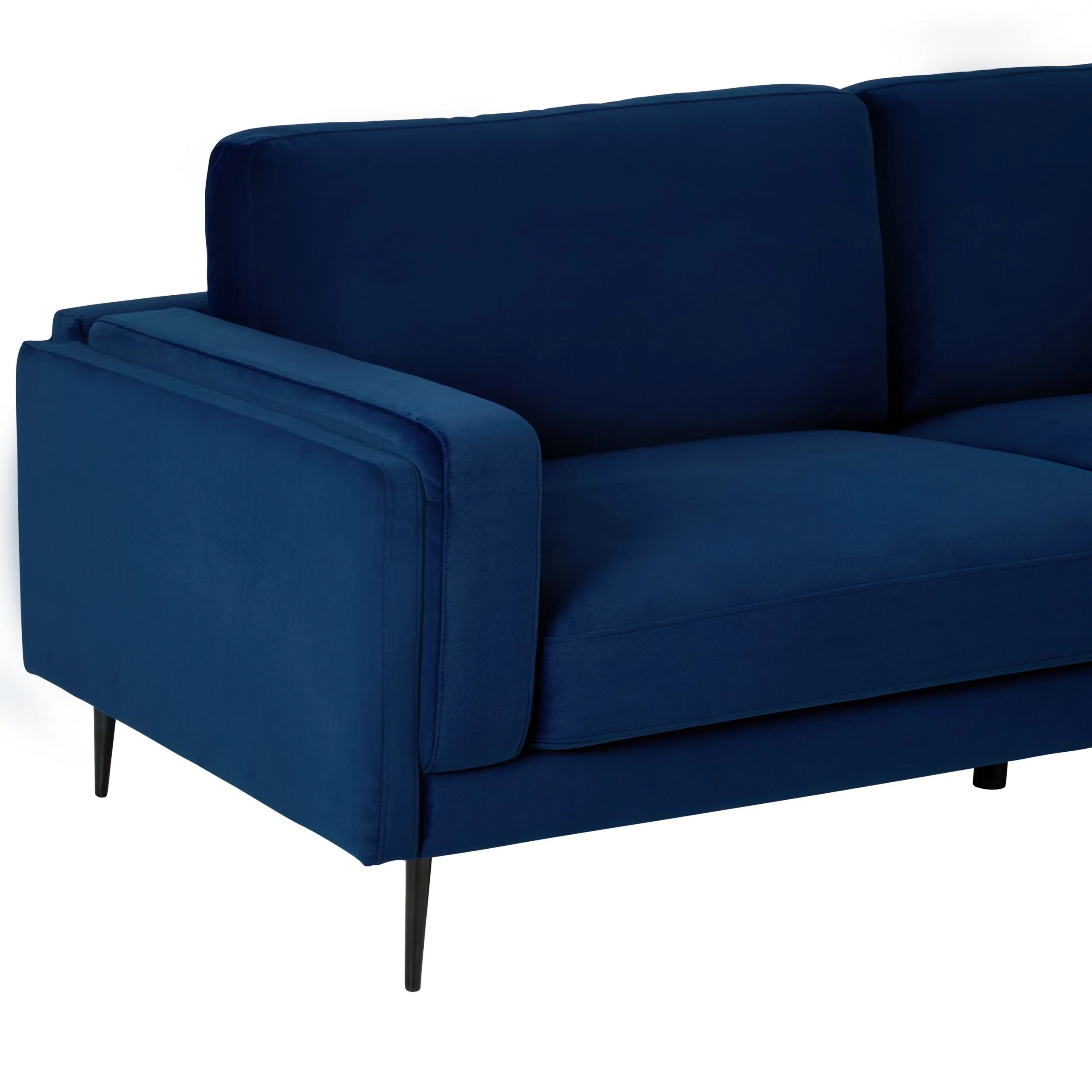 Irvine 3 Seater Sofa Velvet Indigo - Image 5
