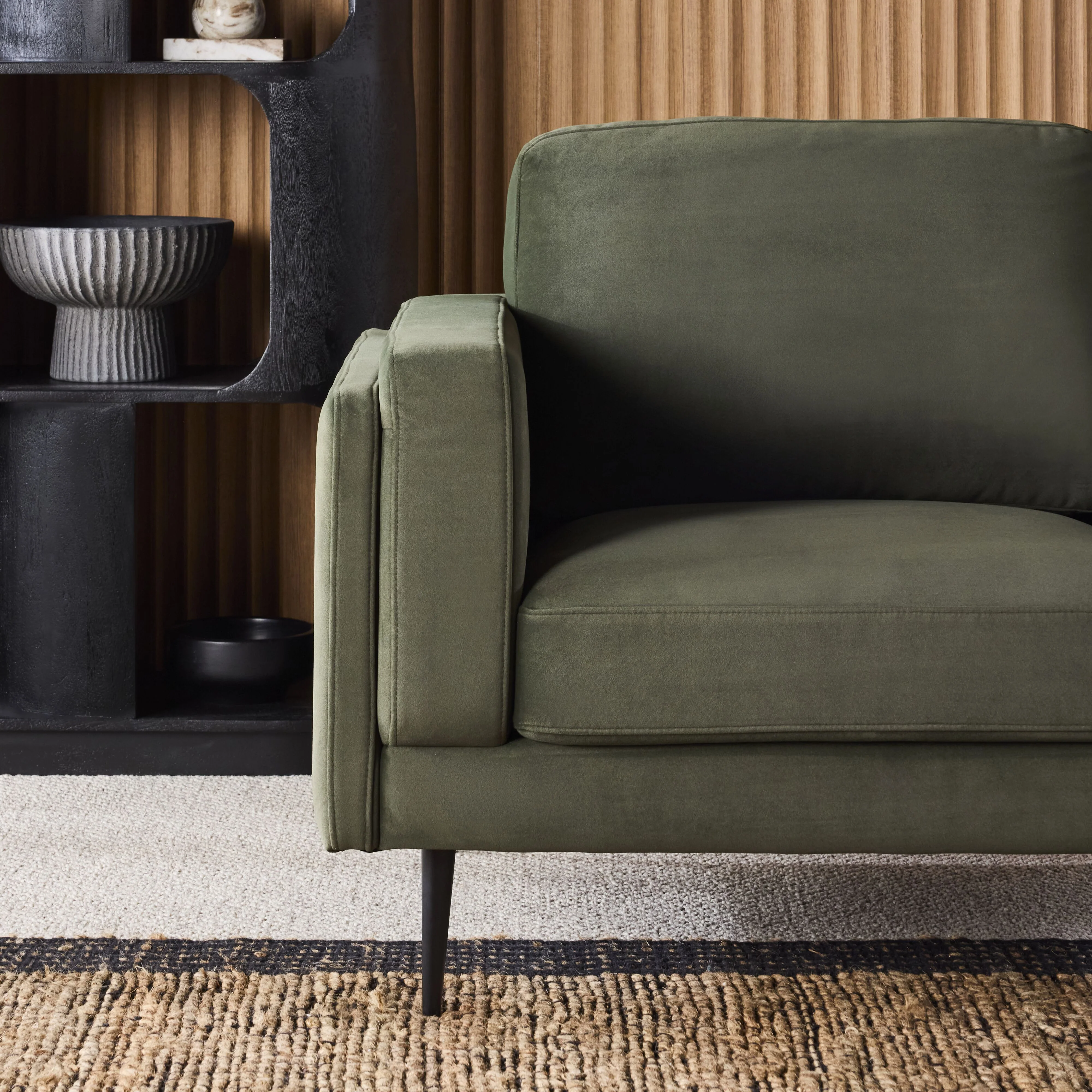 Irvine Armchair Velvet Eucalyptus - Image 9