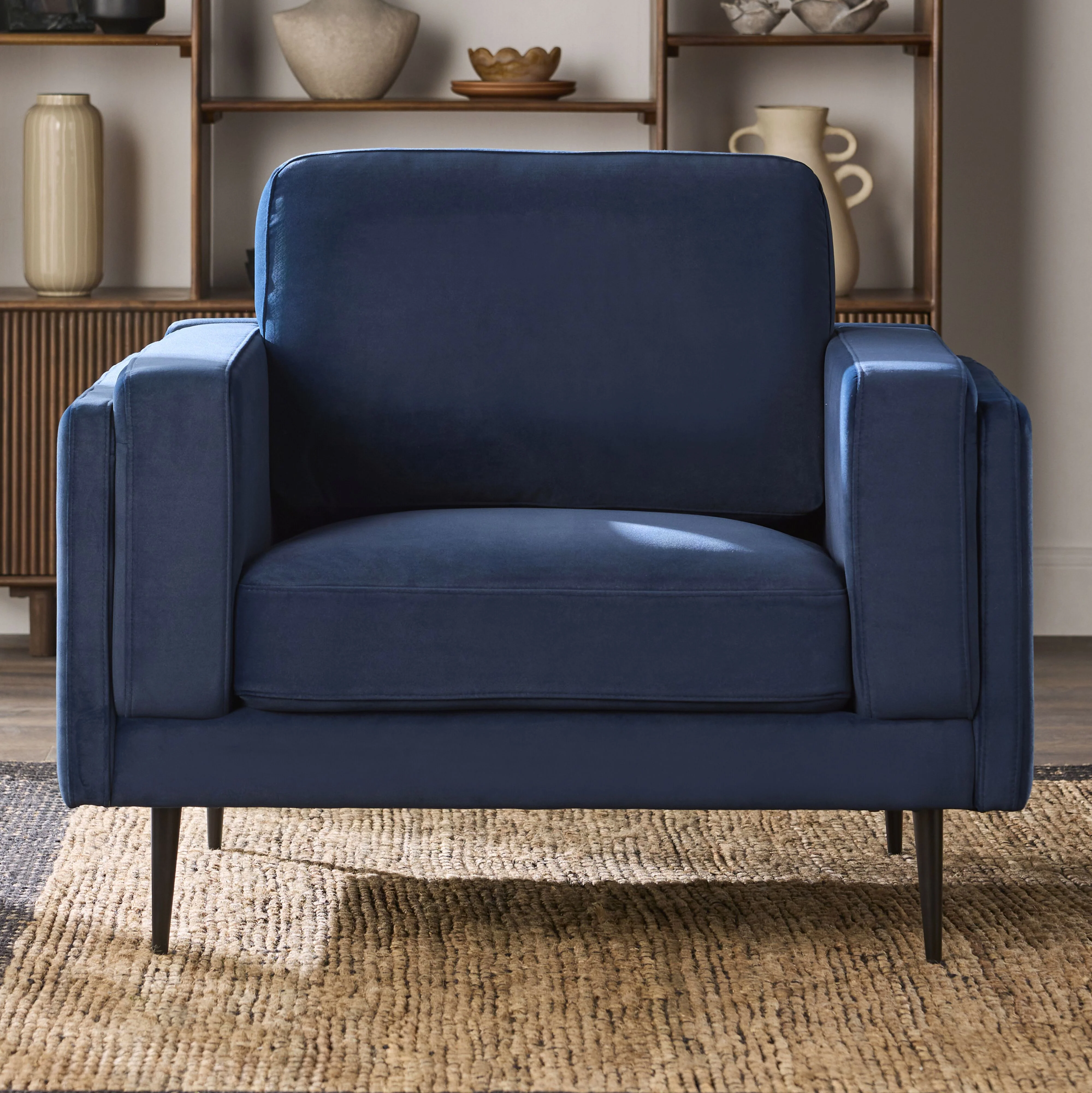 Irvine Armchair Velvet Indigo - Image 8