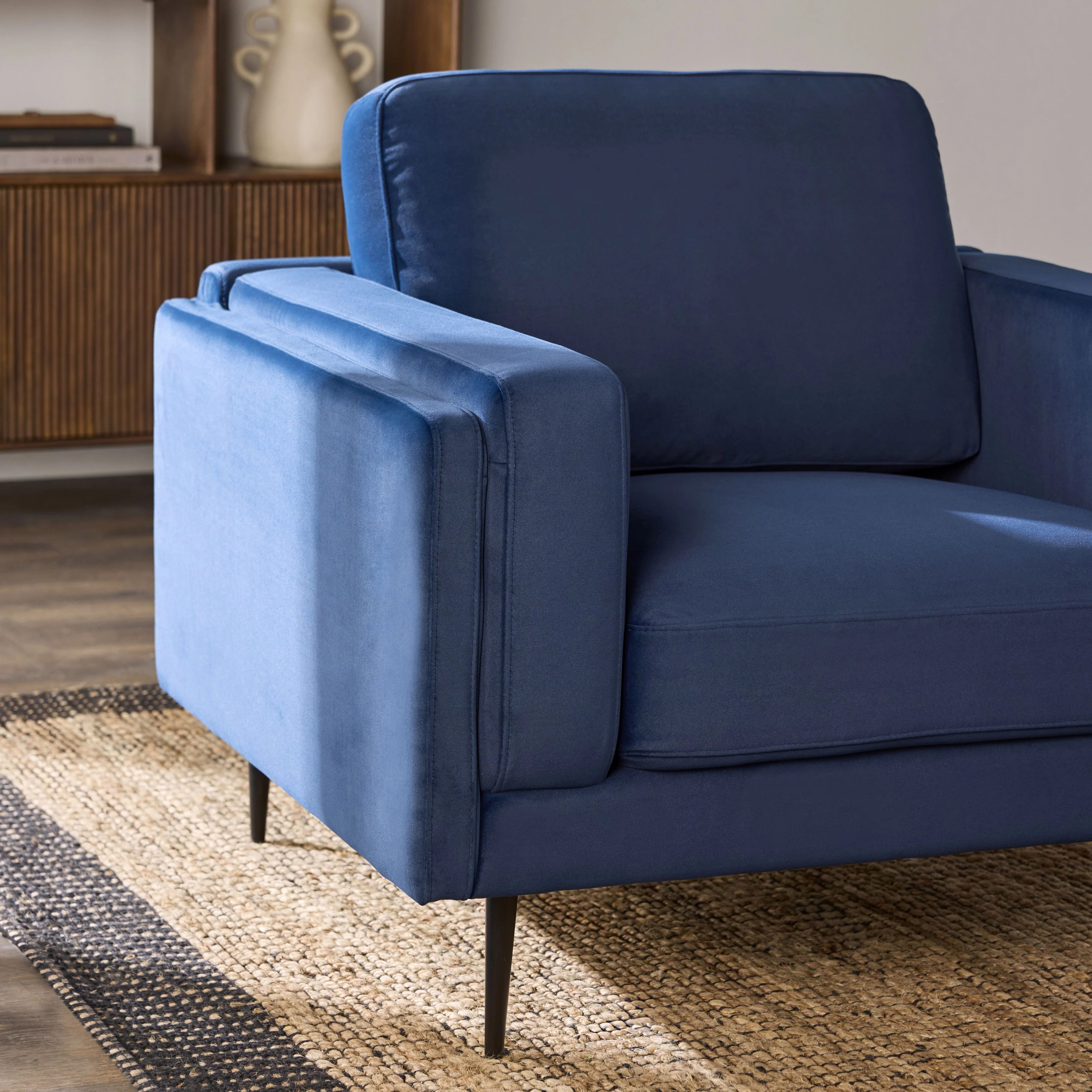 Irvine Armchair Velvet Indigo - Image 9