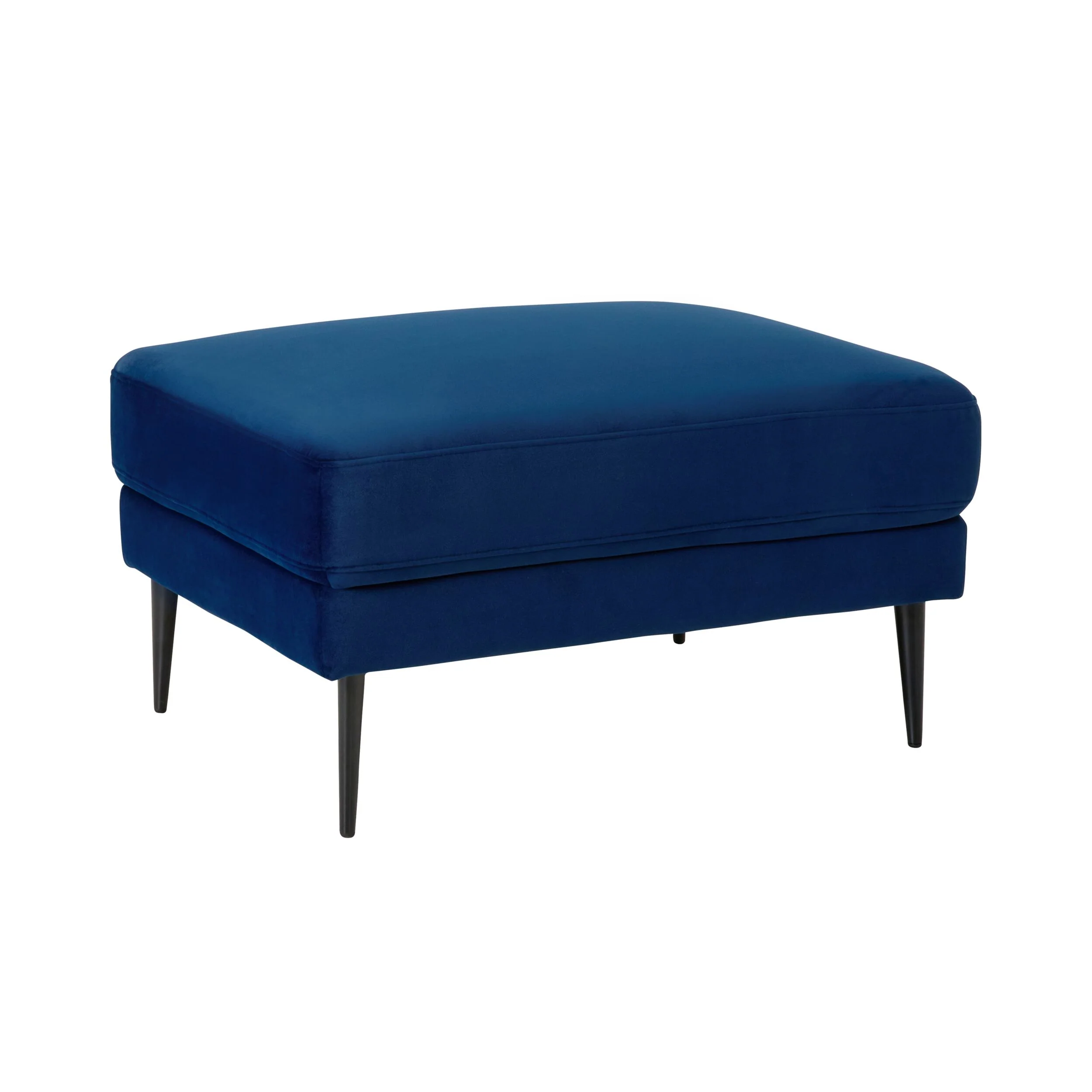 Irvine Ottoman Velvet Indigo - Image 2