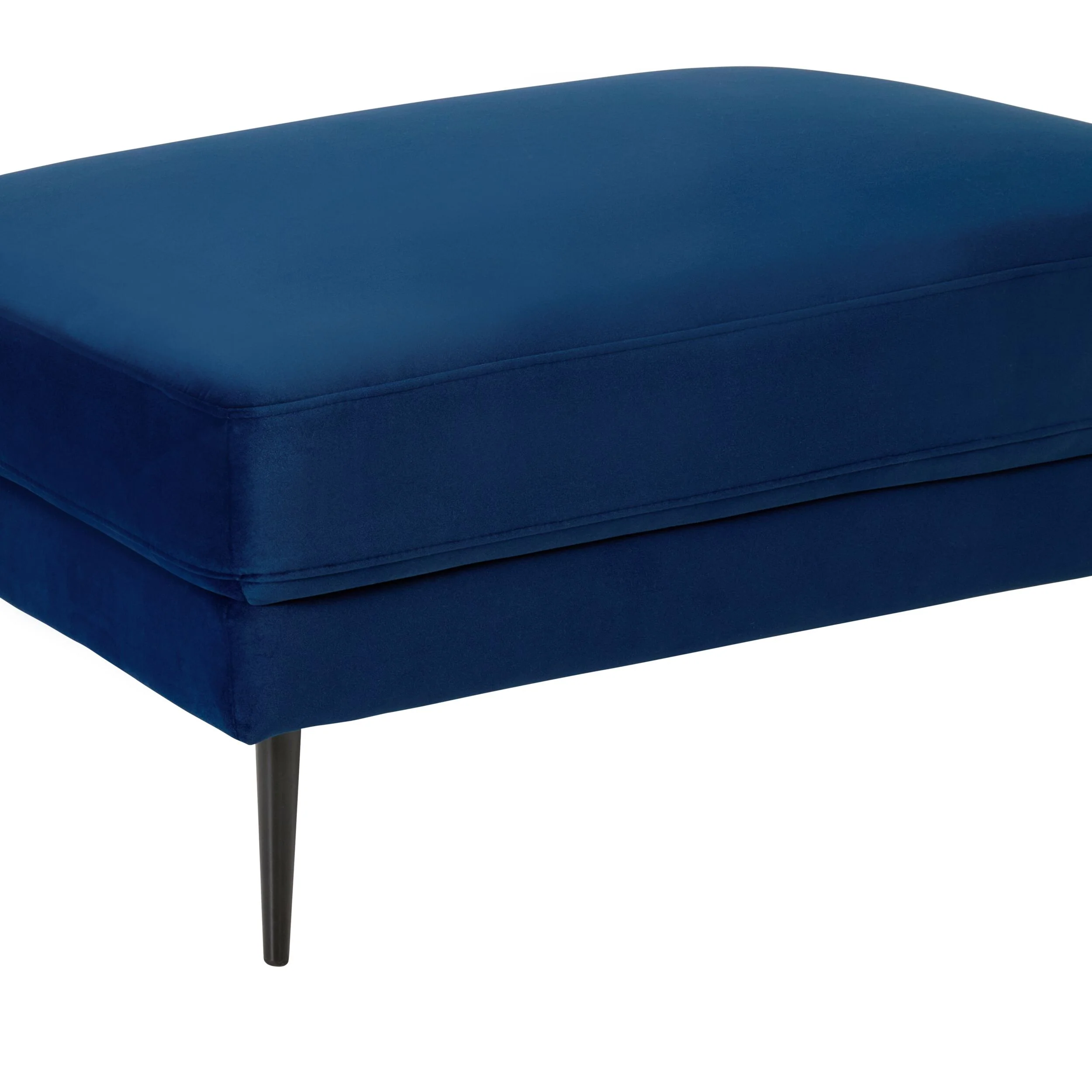 Irvine Ottoman Velvet Indigo - Image 4