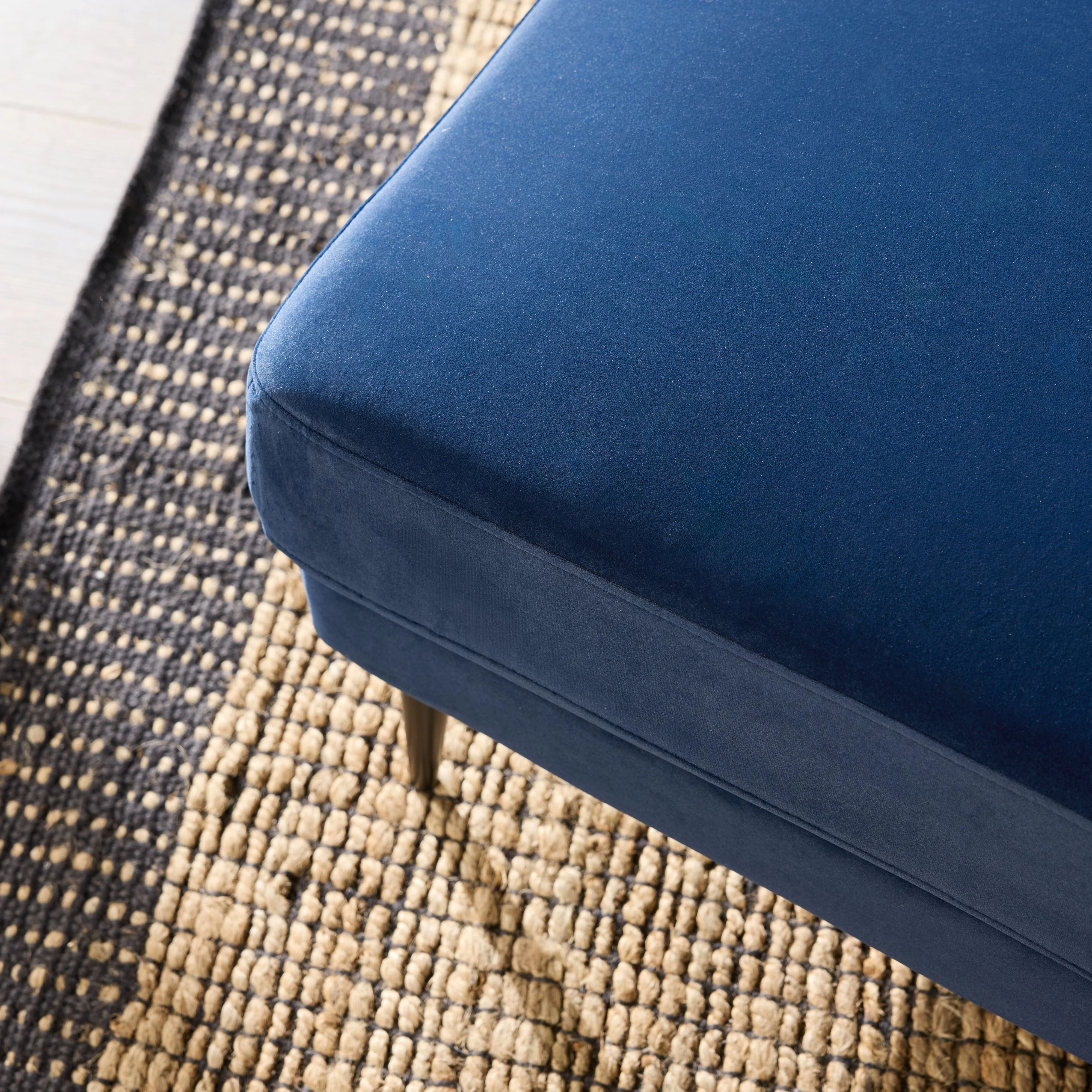 Irvine Ottoman Velvet Indigo - Image 7