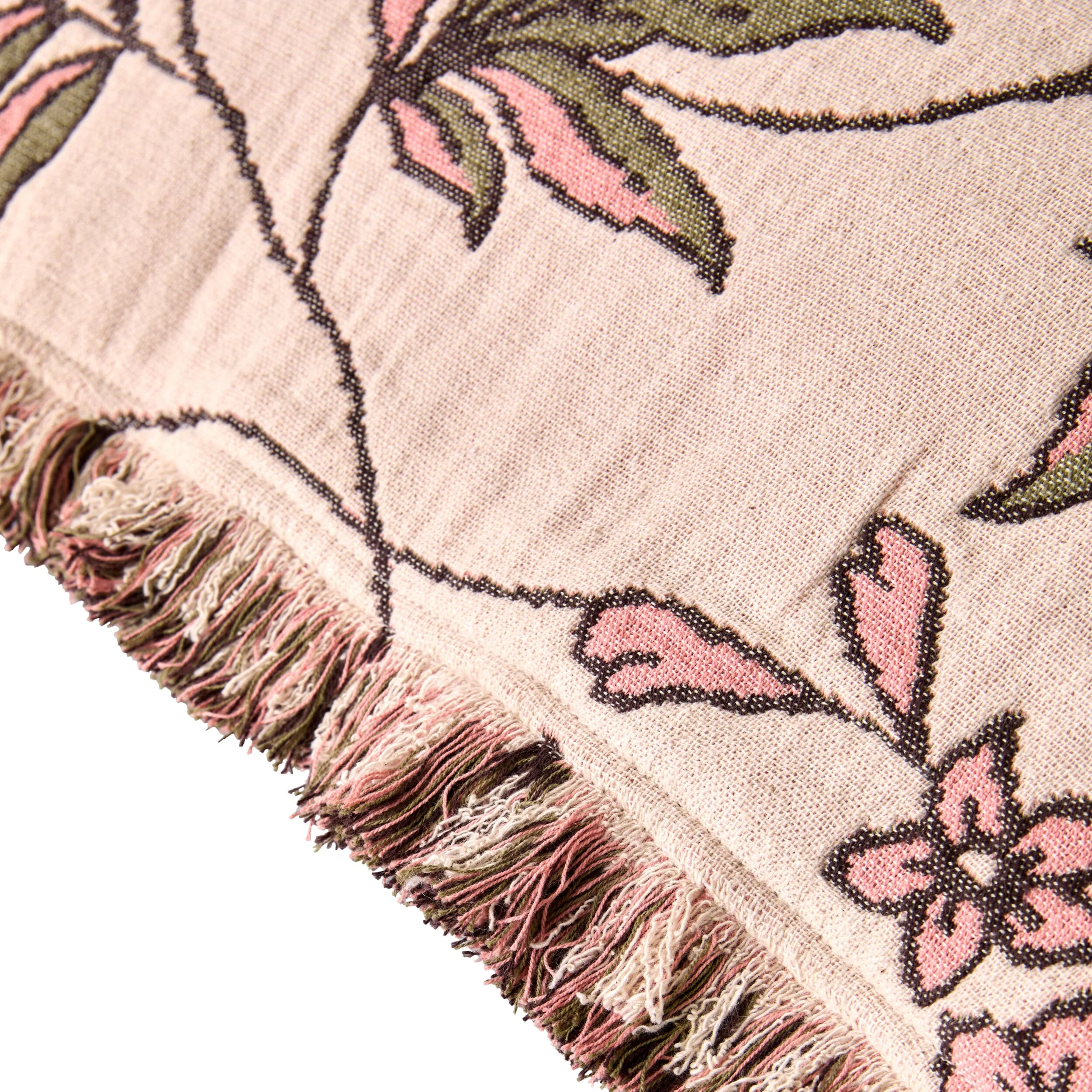 Jacquard Garden Cotton Cushion 50x50cm Blossom - Image 3