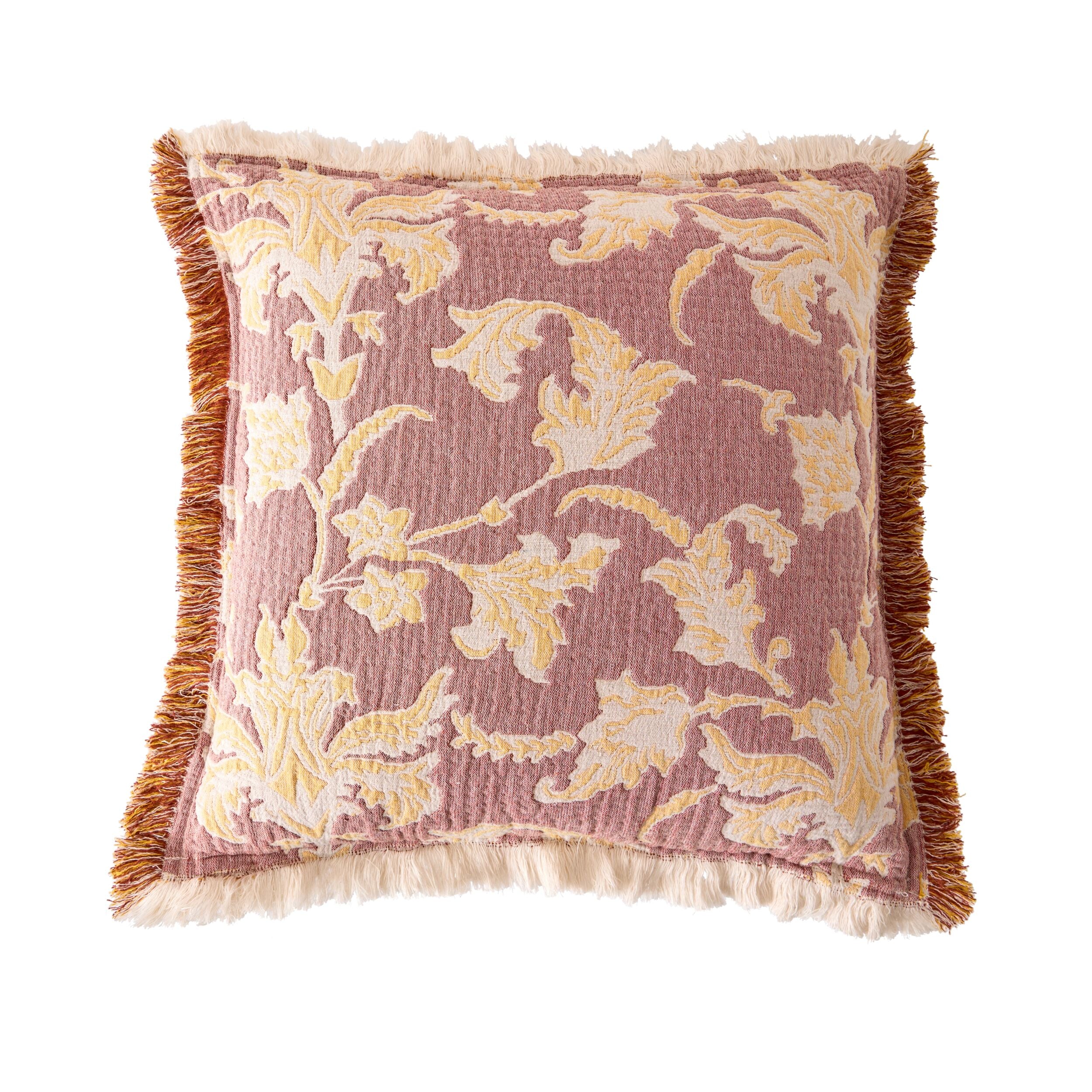 Jacquard Garden Cotton Cushion 50x50cm Brocade - Image 2