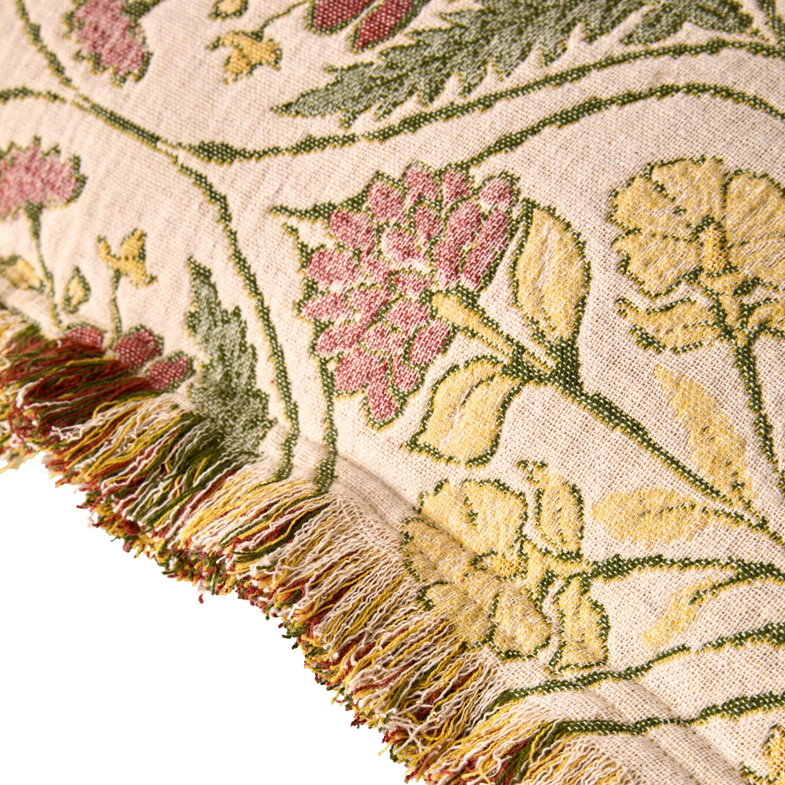 Jacquard Garden Cotton Cushion 50x50cm Damask - Image 3