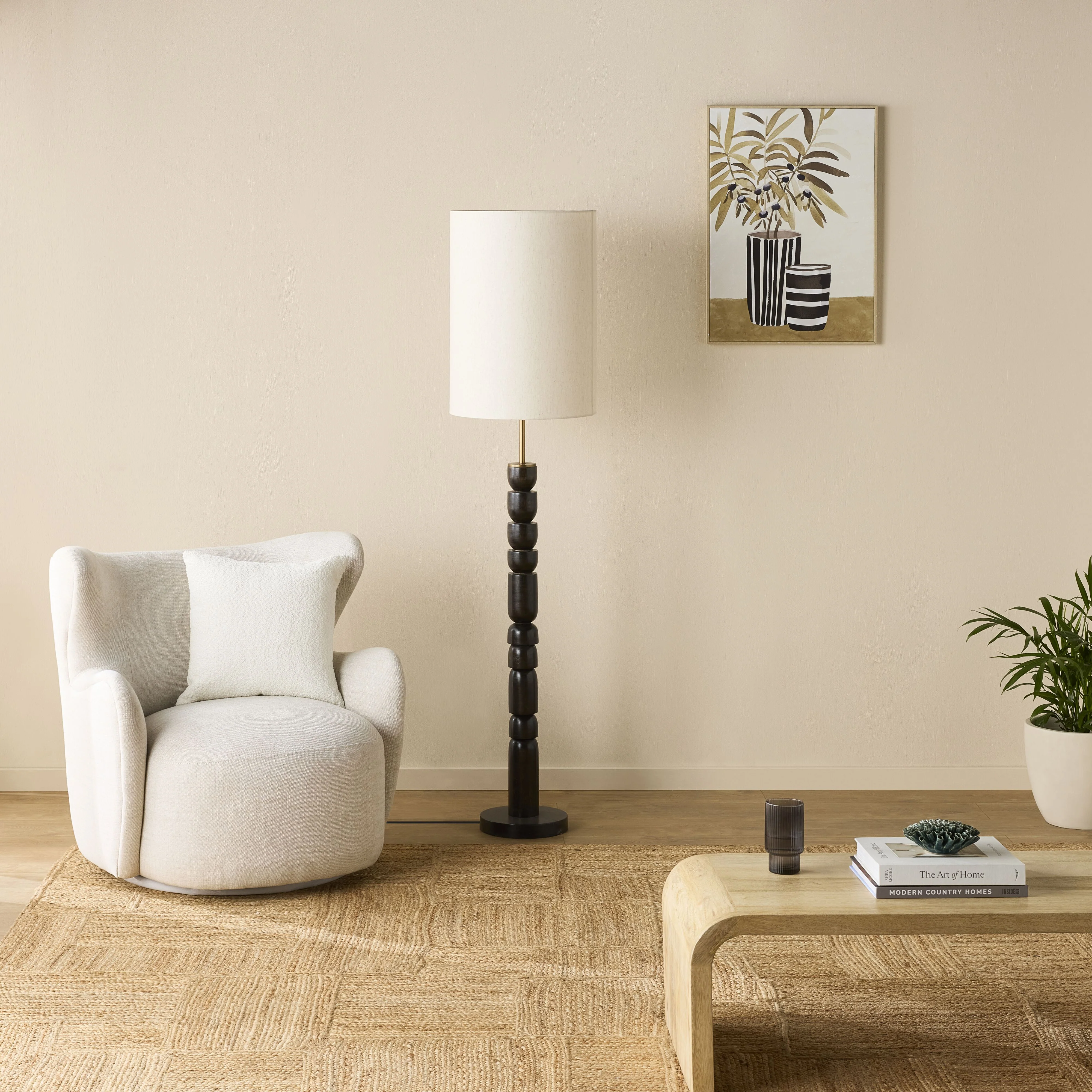 Javari Wooden Floor Lamp 156cm - Image 5