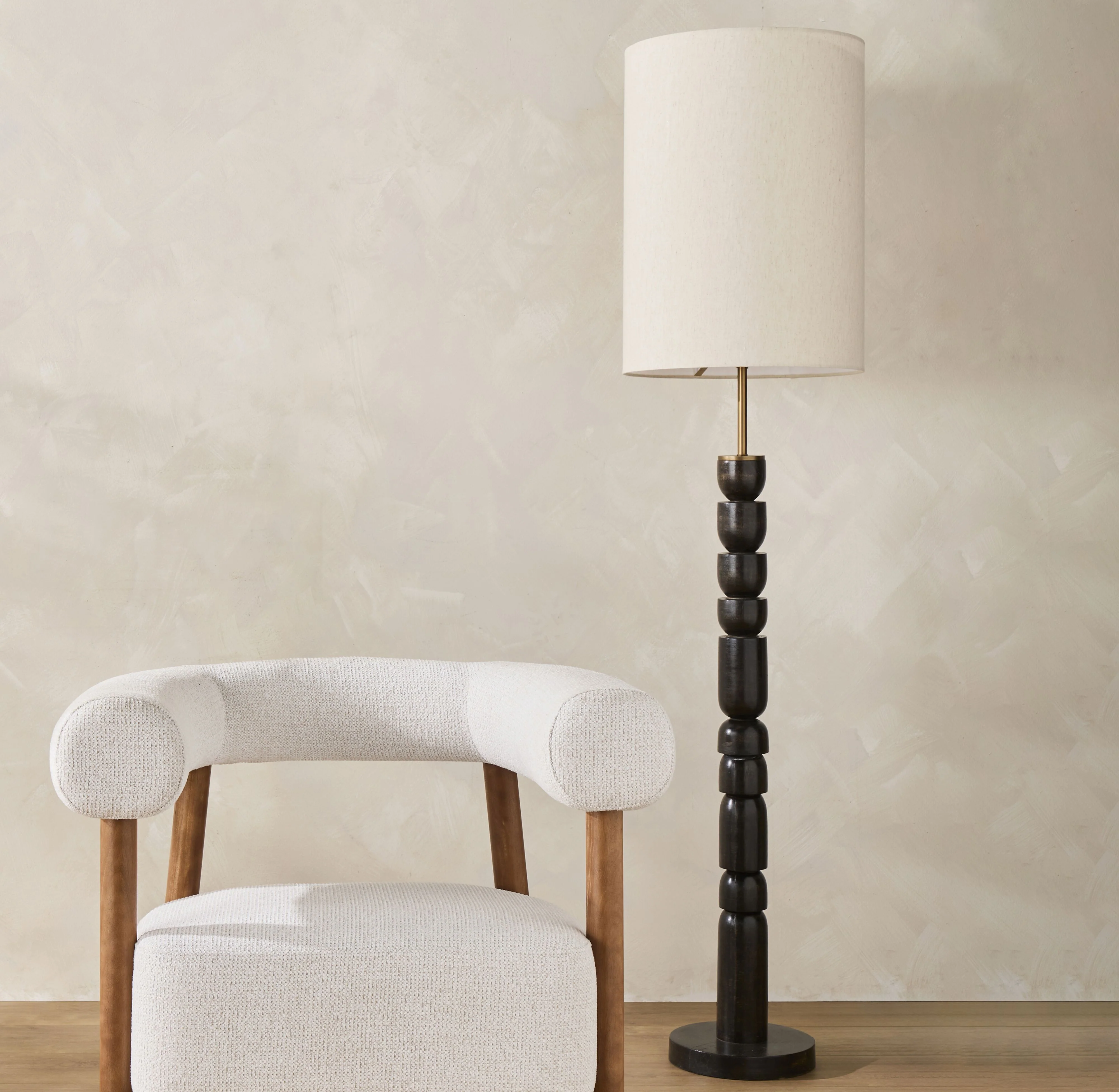 Javari Wooden Floor Lamp 156cm - Image 8