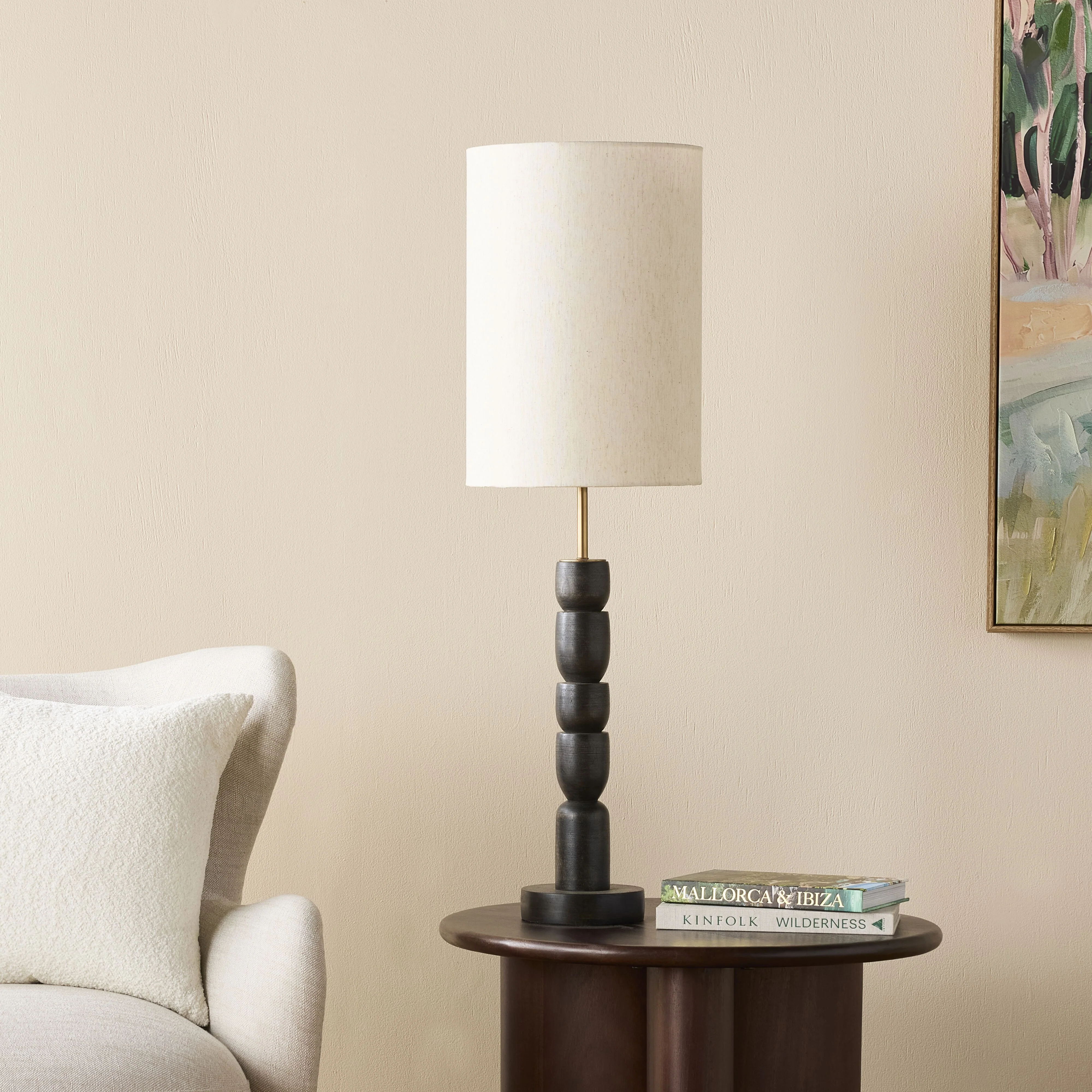 Javari Wooden Table Lamp 84cm - Image 4