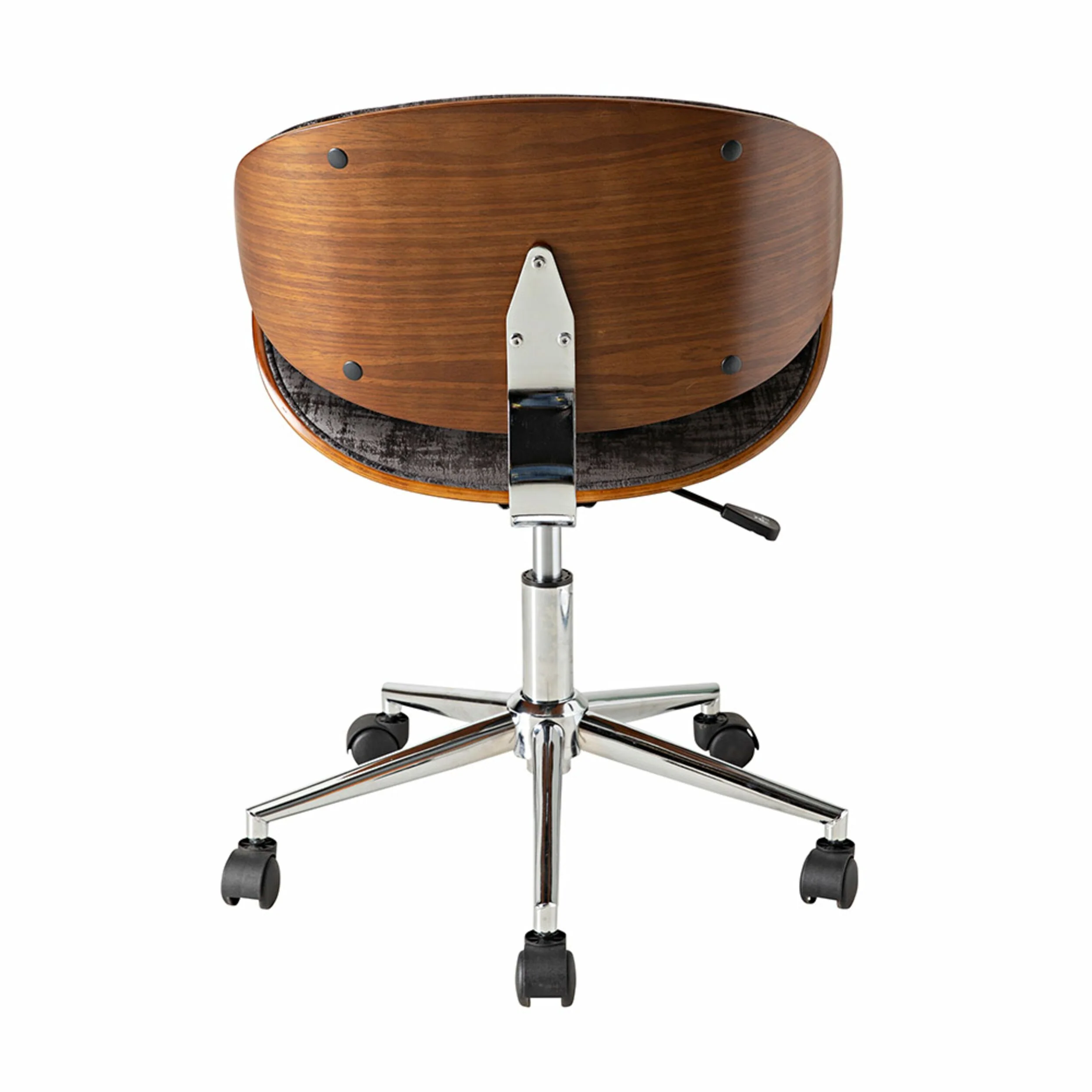 Jetson Desk Chair Timber Veneer Back Brushed Basalt Velvet - Image 4