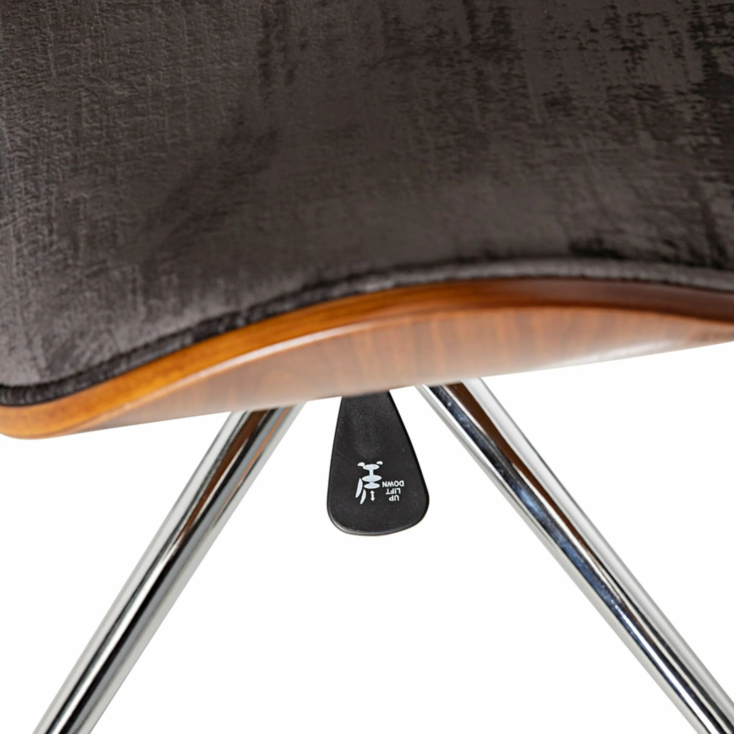 Jetson Desk Chair Timber Veneer Back Brushed Basalt Velvet - Image 7