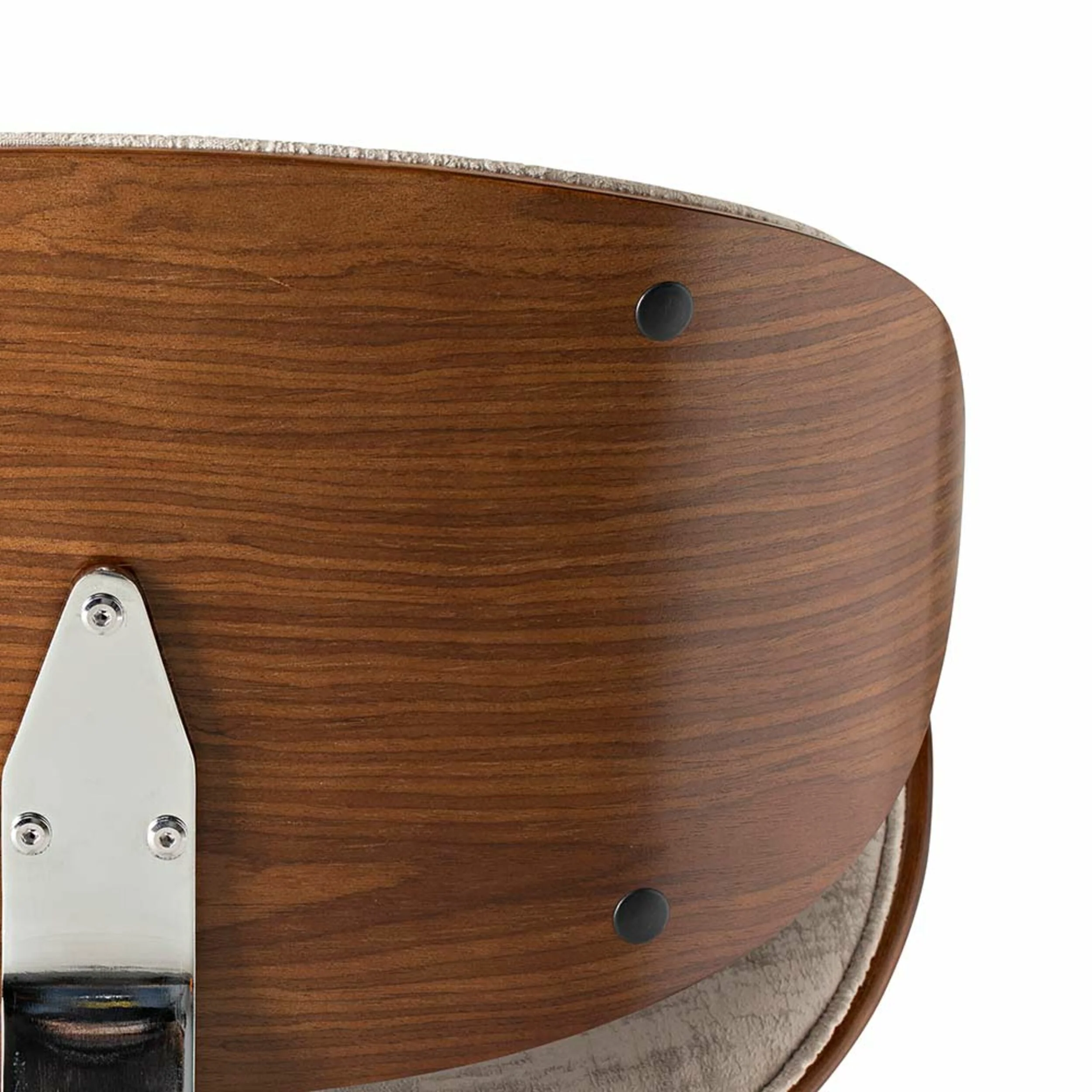 Jetson Desk Chair Timber Veneer Back Brushed Pebble Velvet - Image 5
