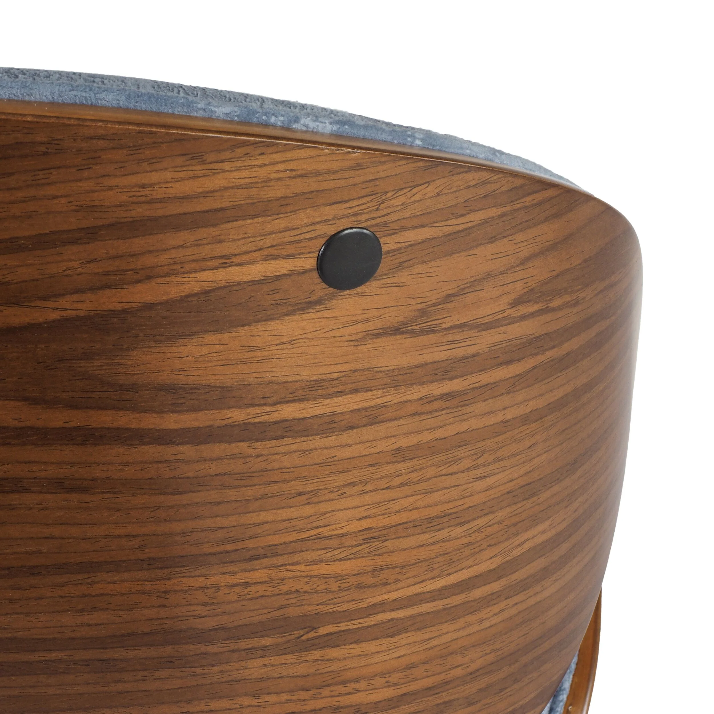 Jetson Desk Chair Timber Veneer Back Brushed Blue - Image 5