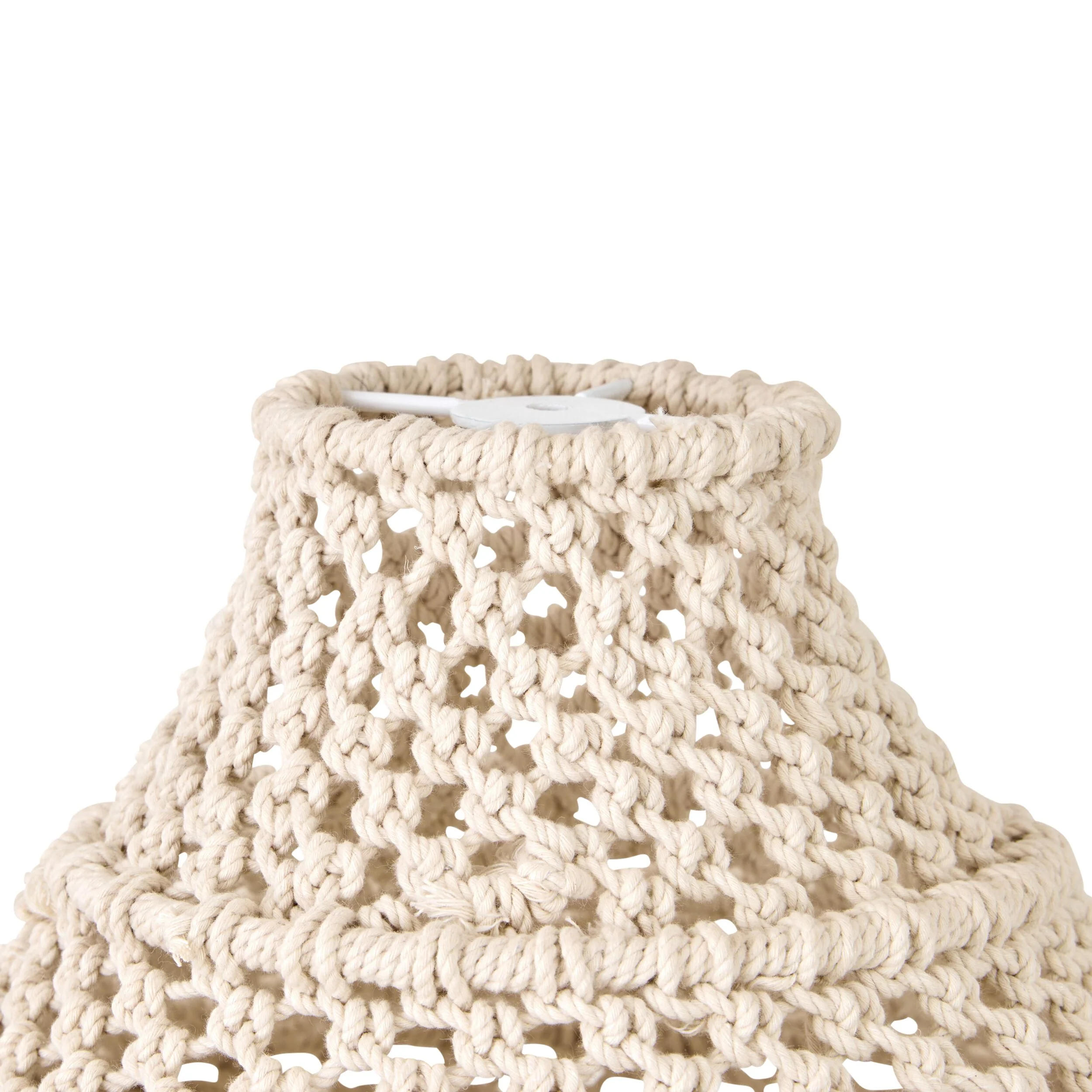 Julio Cotton Rope Pendant White 45x40cm - SHADE ONLY - Image 3