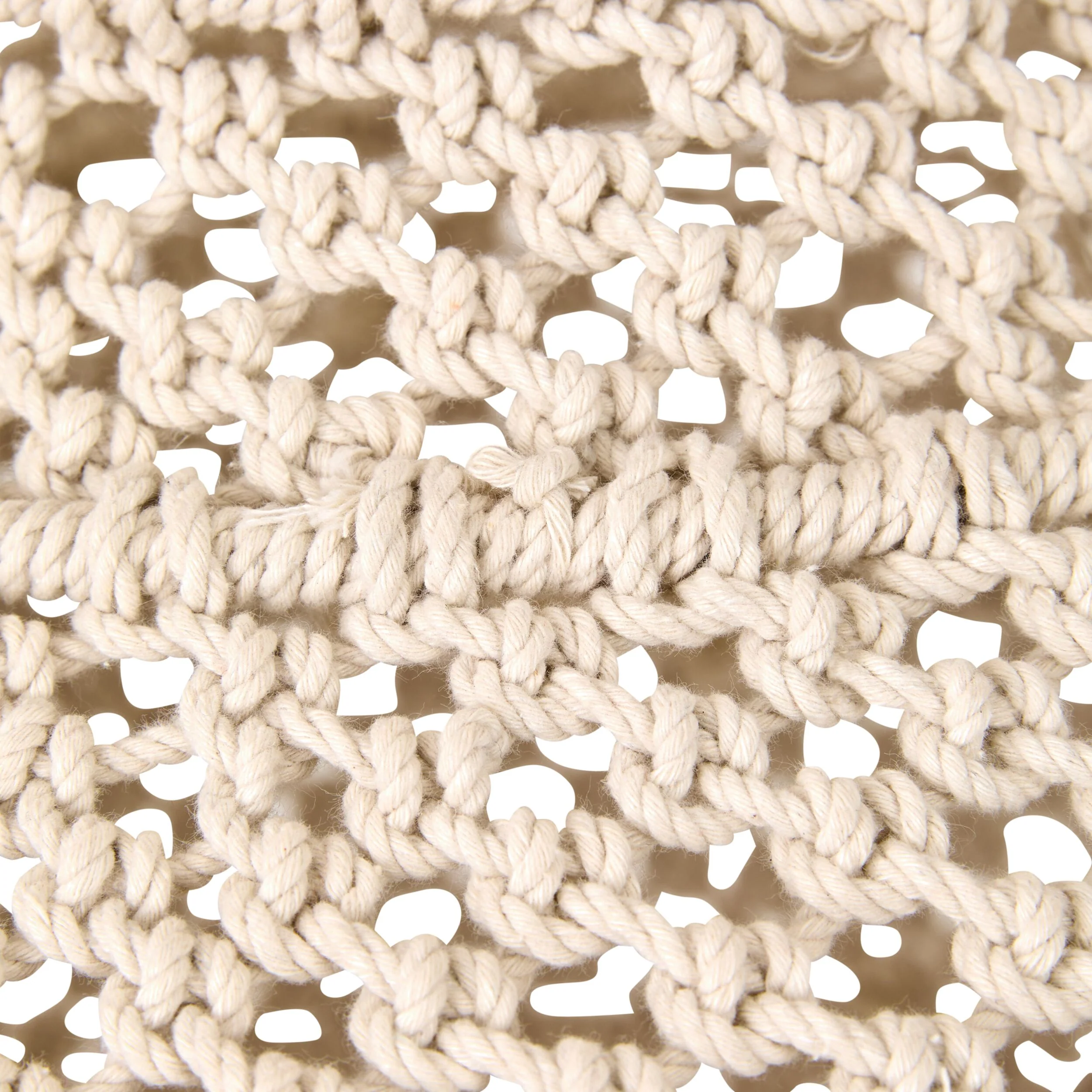 Julio Cotton Rope Pendant White 45x40cm - SHADE ONLY - Image 4