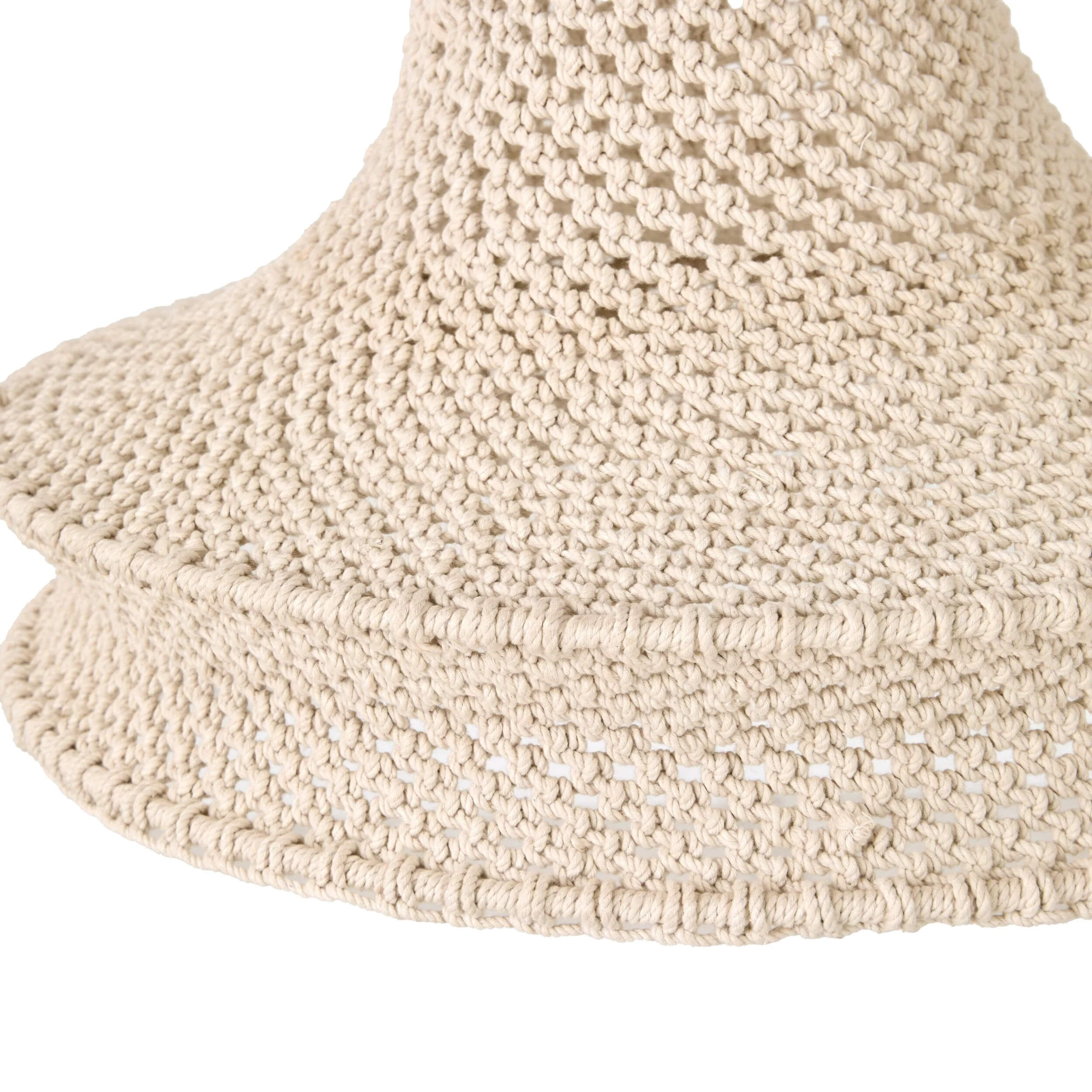 Julio Cotton Rope Pendant White 50x30cm - SHADE ONLY - Image 2