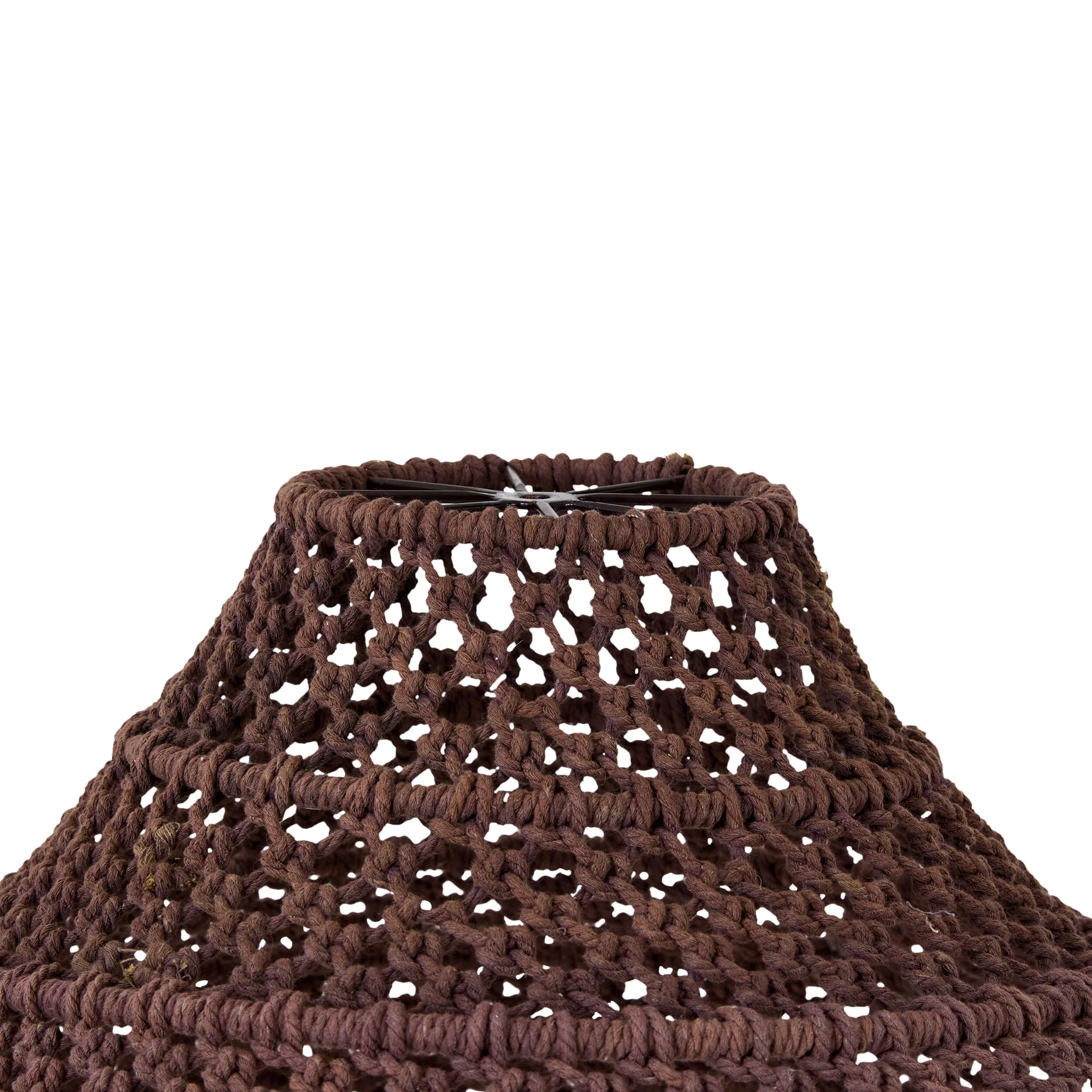 Julio Dome Cotton Rope Pendant Rust 80x54cm - SHADE ONLY - Image 2