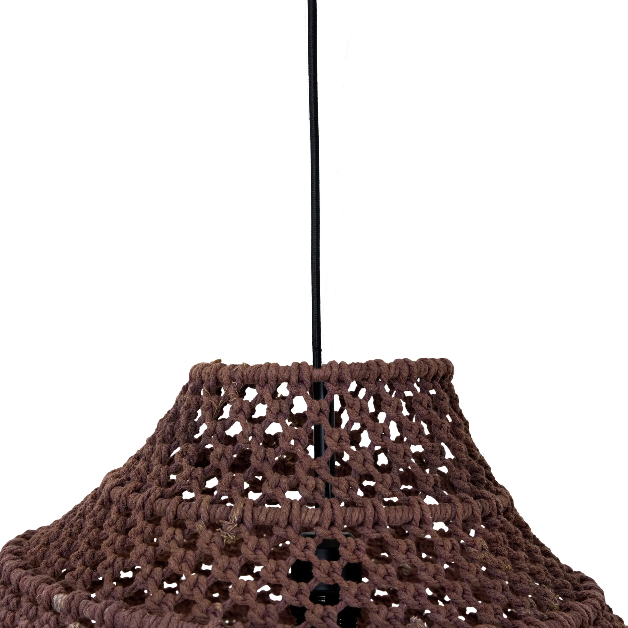 Julio Dome Cotton Rope Pendant Rust 80x54cm - SHADE ONLY - Image 4