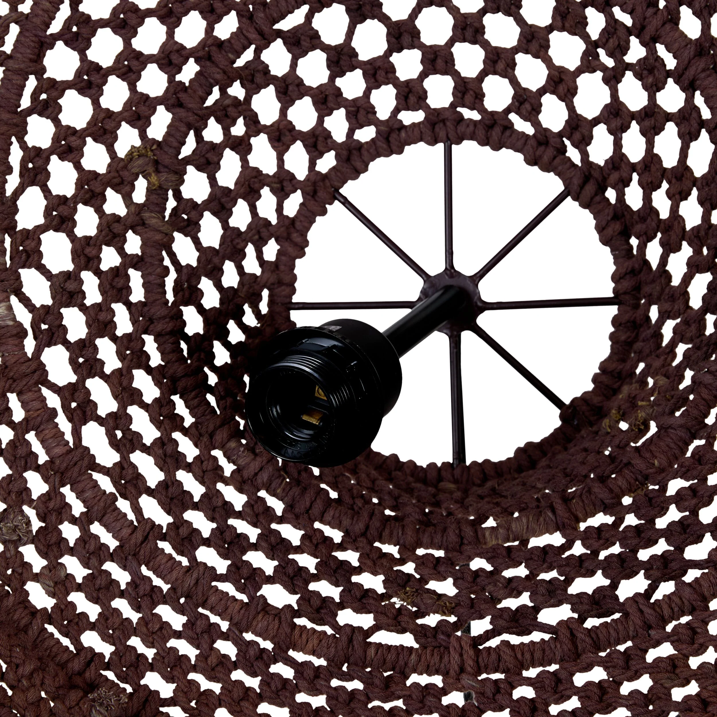 Julio Dome Cotton Rope Pendant Rust 80x54cm - SHADE ONLY - Image 5