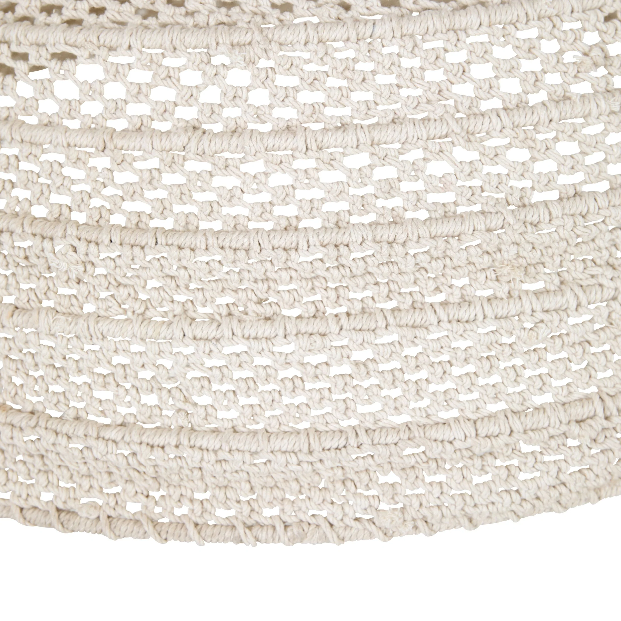 Julio Dome Cotton Rope Pendant White 80x54cm - SHADE ONLY - Image 3