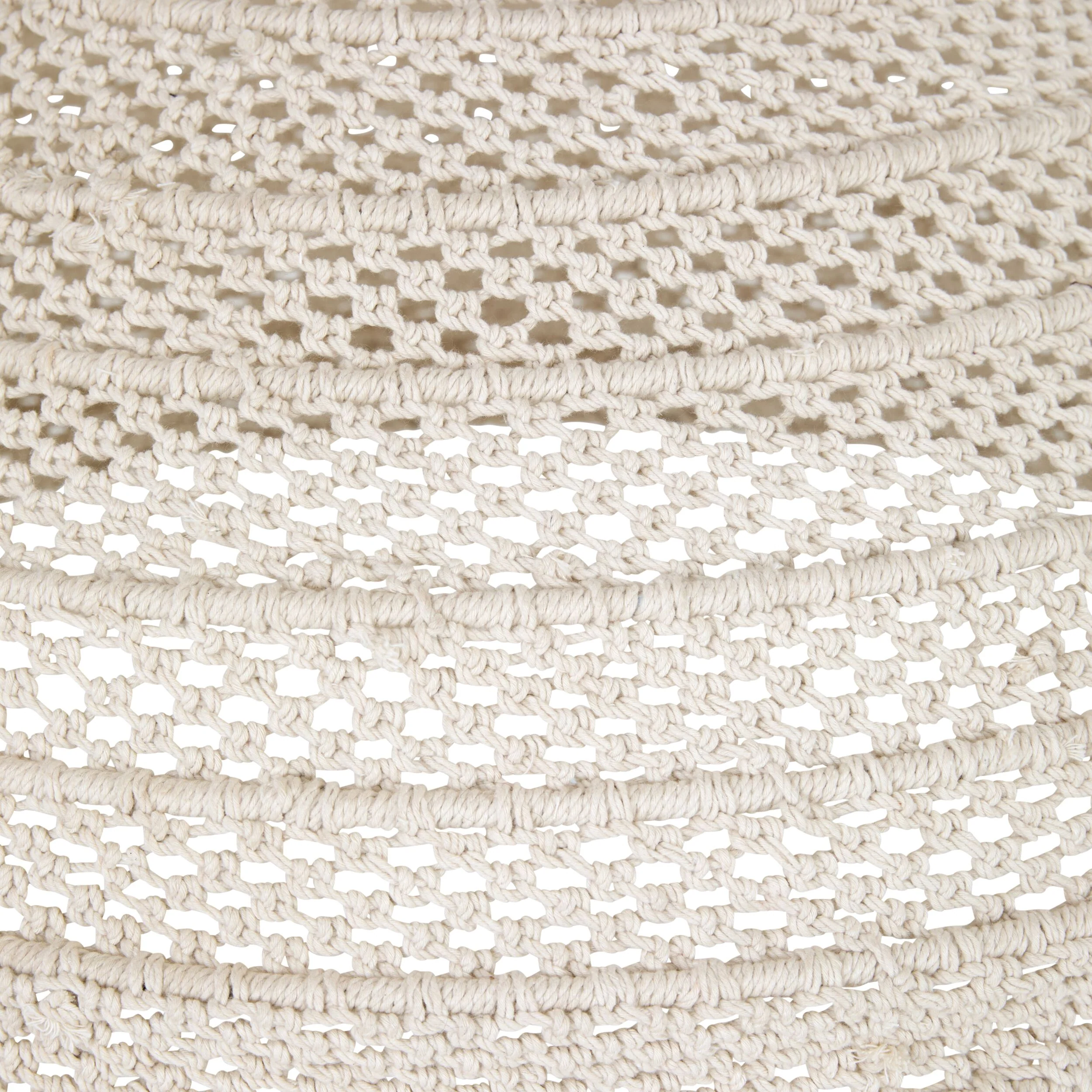Julio Dome Cotton Rope Pendant White 80x54cm - SHADE ONLY - Image 4