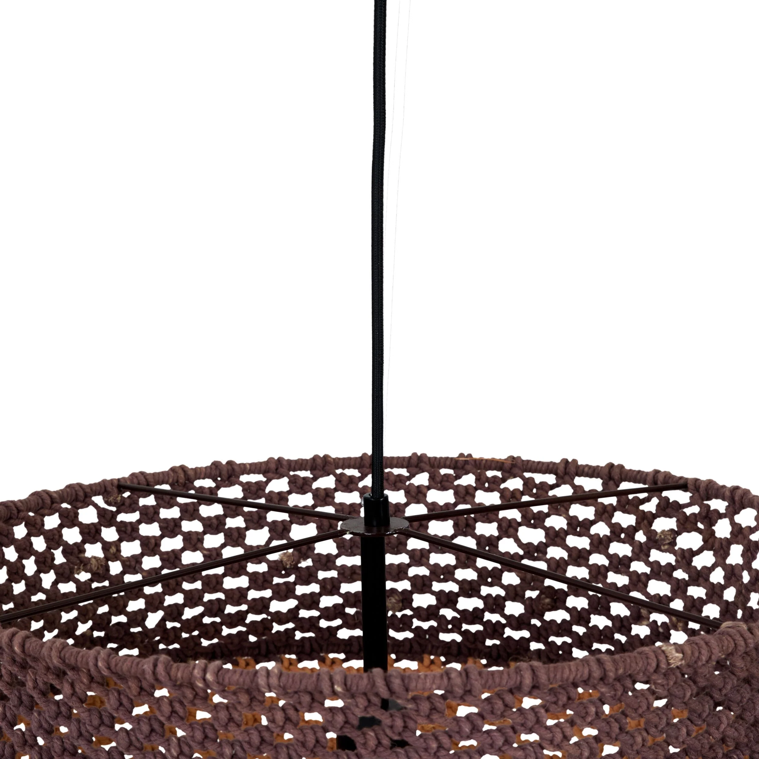 Julio Drum Cotton Rope Pendant Rust 50cm - SHADE ONLY - Image 4