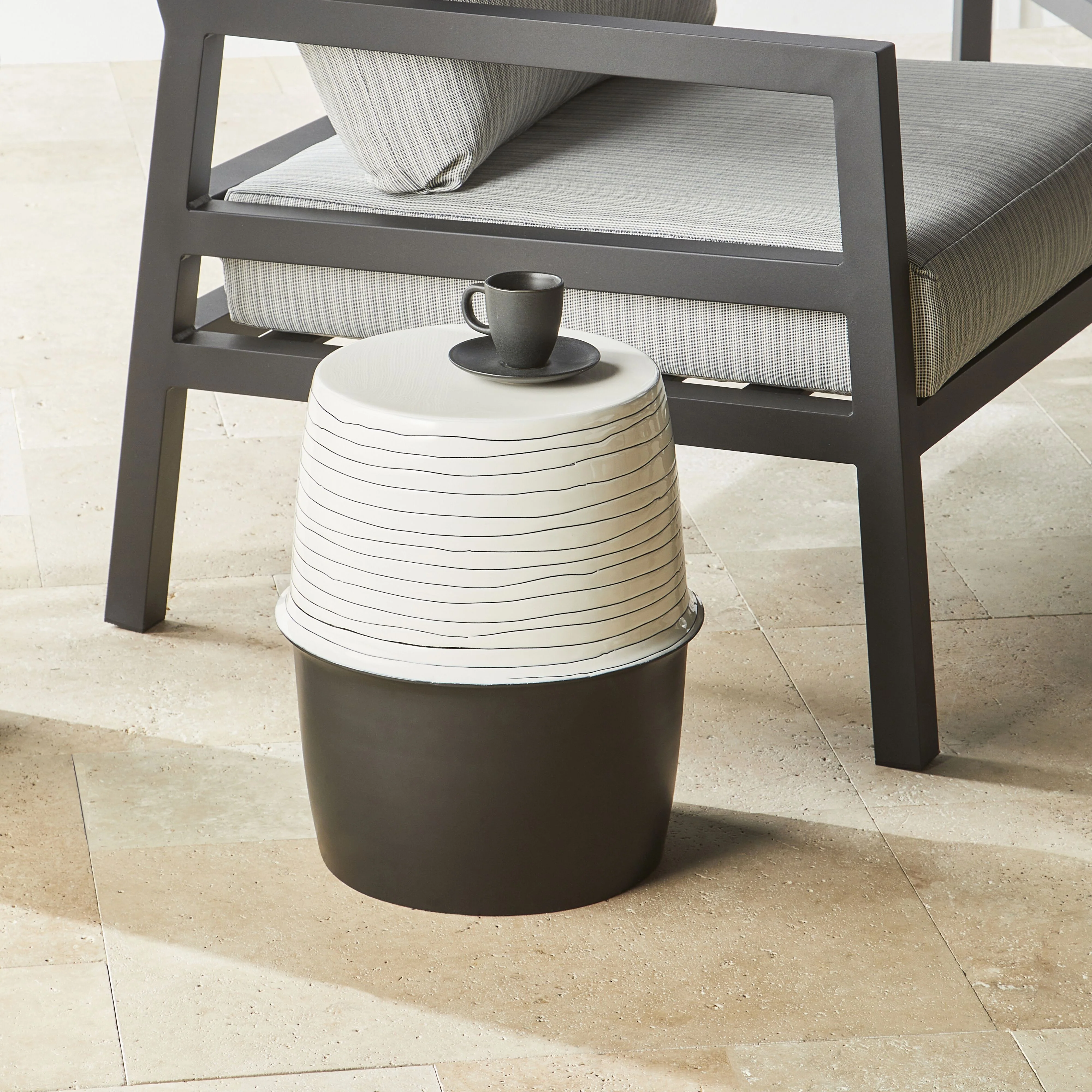 June Side Table Black & White - Image 4