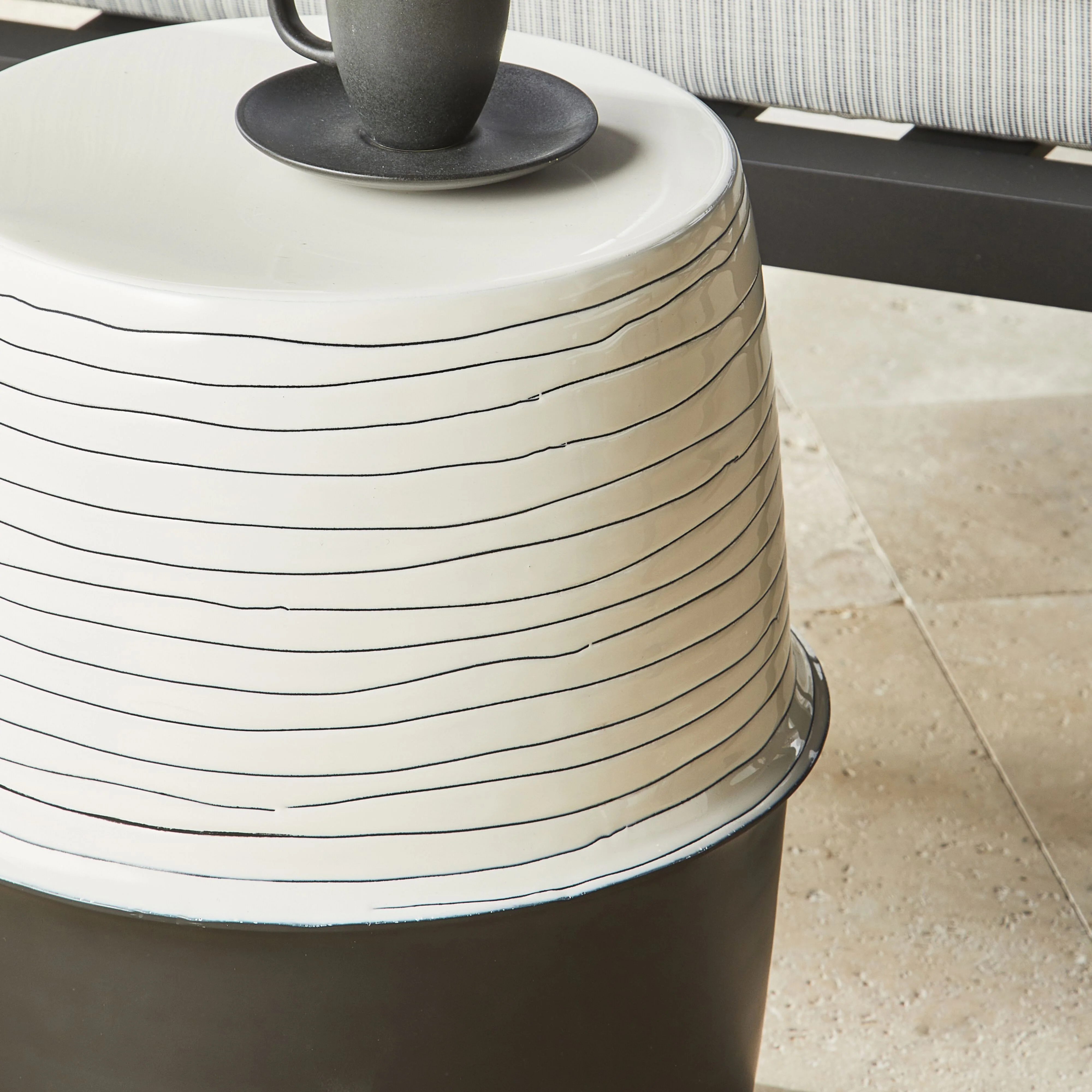 June Side Table Black & White - Image 5