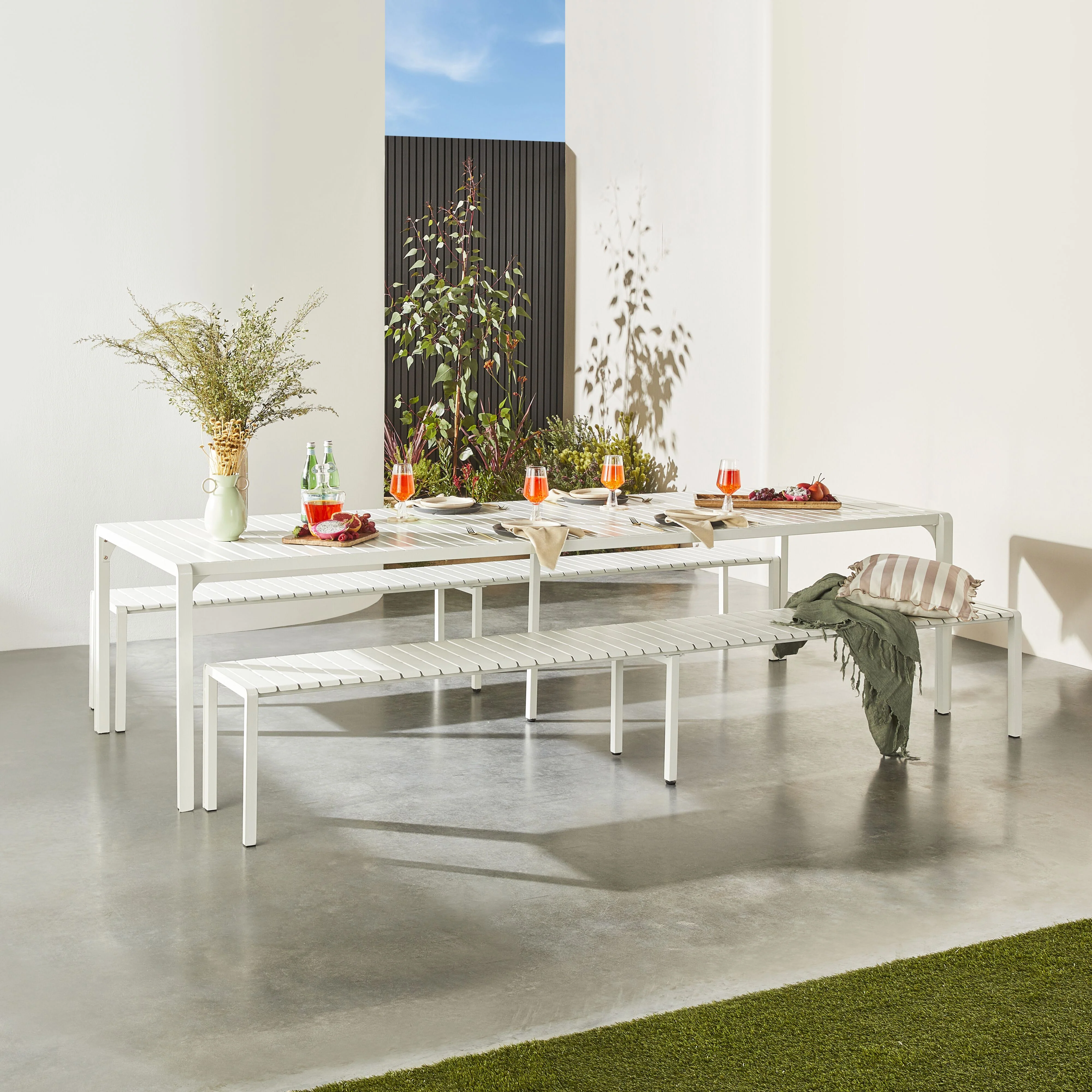 Kace Dining Bench 288cm White - Image 7