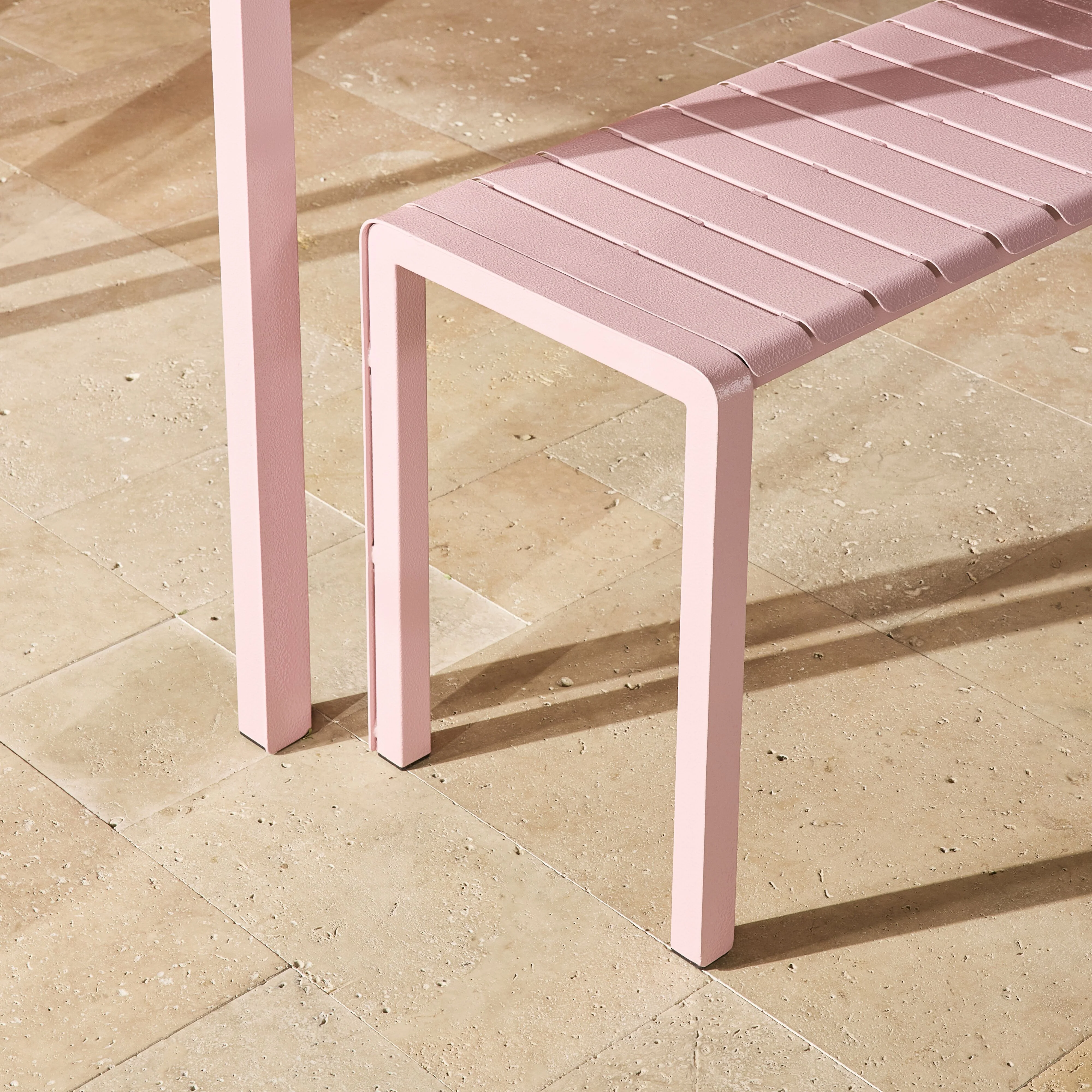 Kace Dining Bench Seat 150cm Rose Pink - Image 7