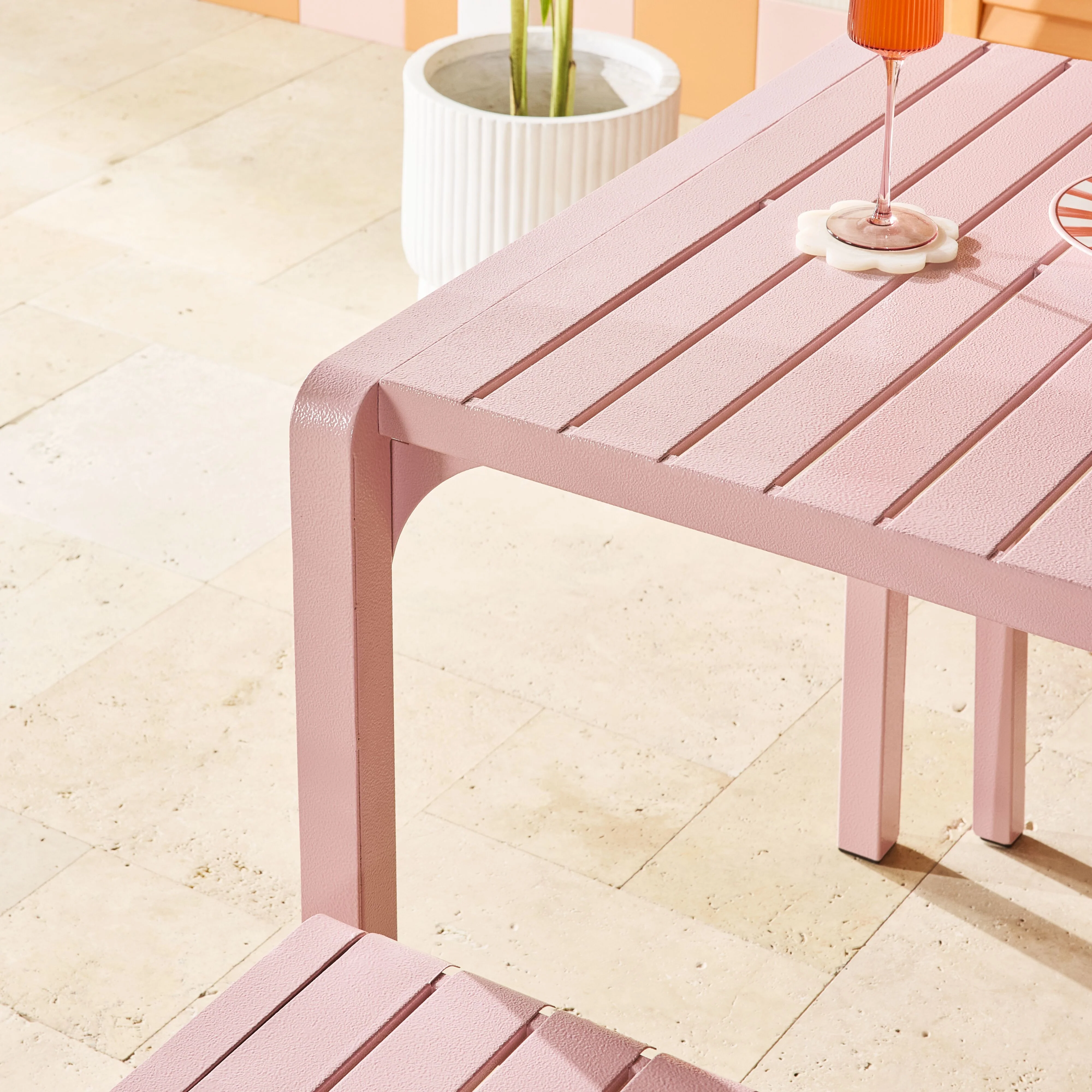 Kace Dining Table 165cm Rose Pink - Image 9