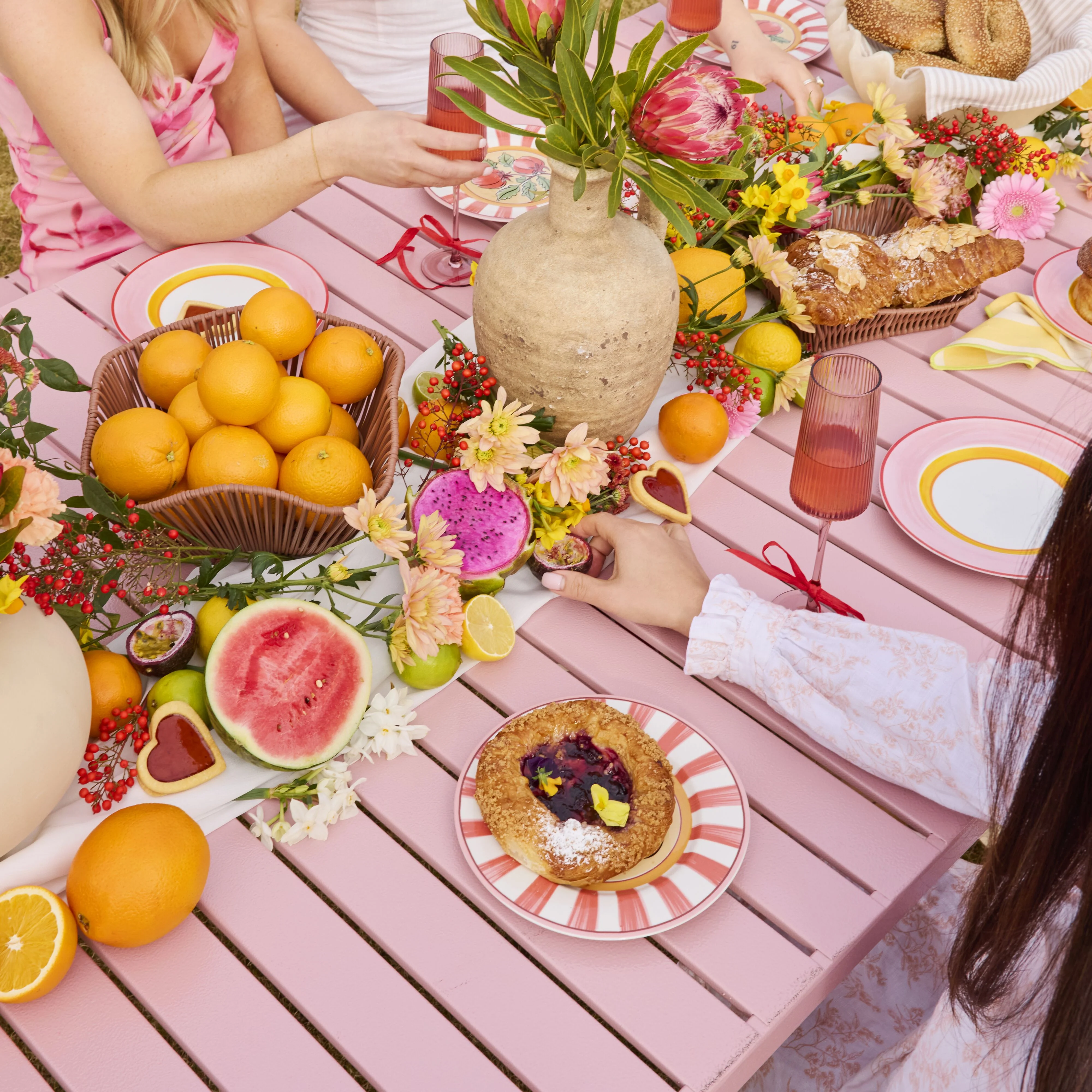 Kace Dining Table 200cm Rose Pink - Image 11