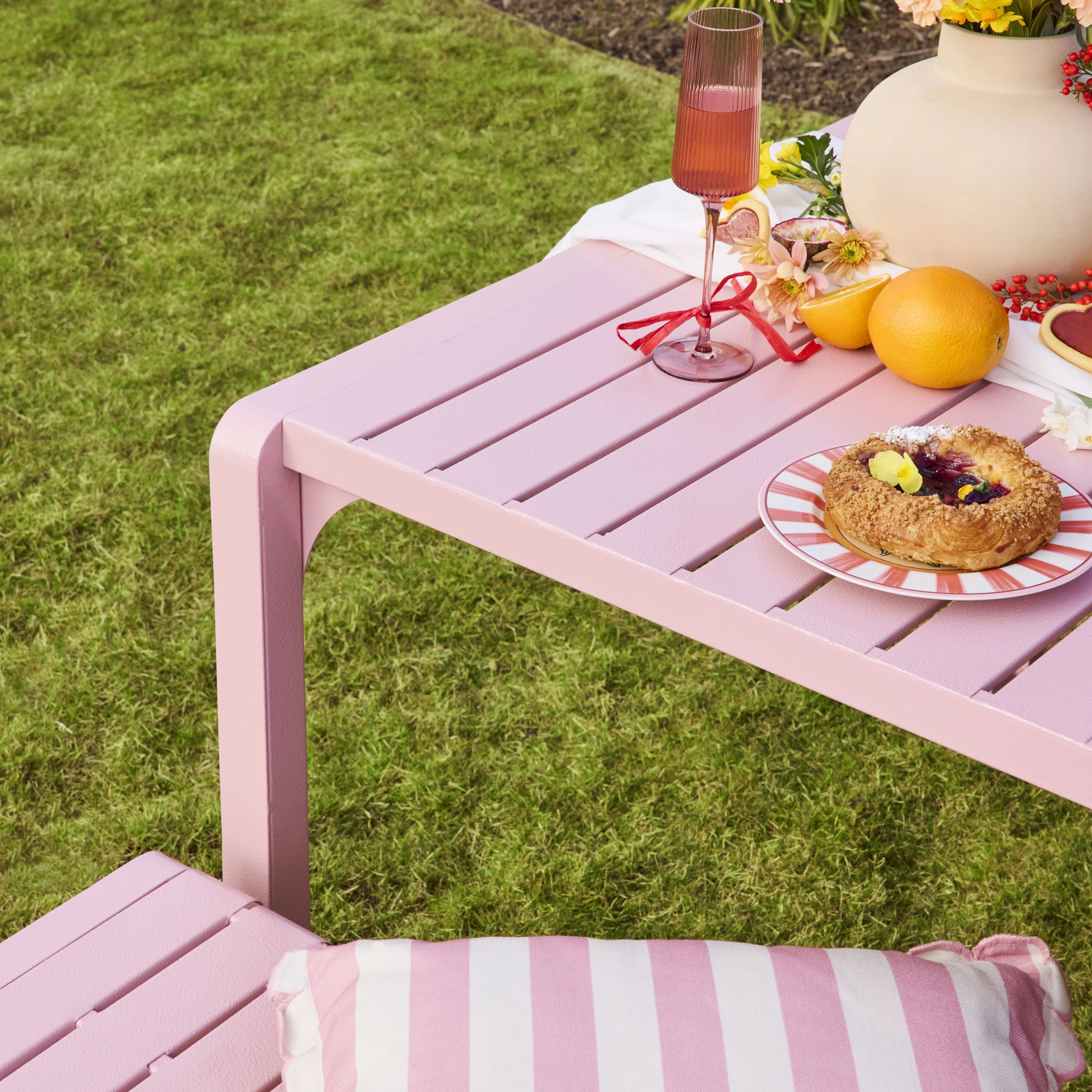 Kace Dining Table 200cm Rose Pink - Image 8