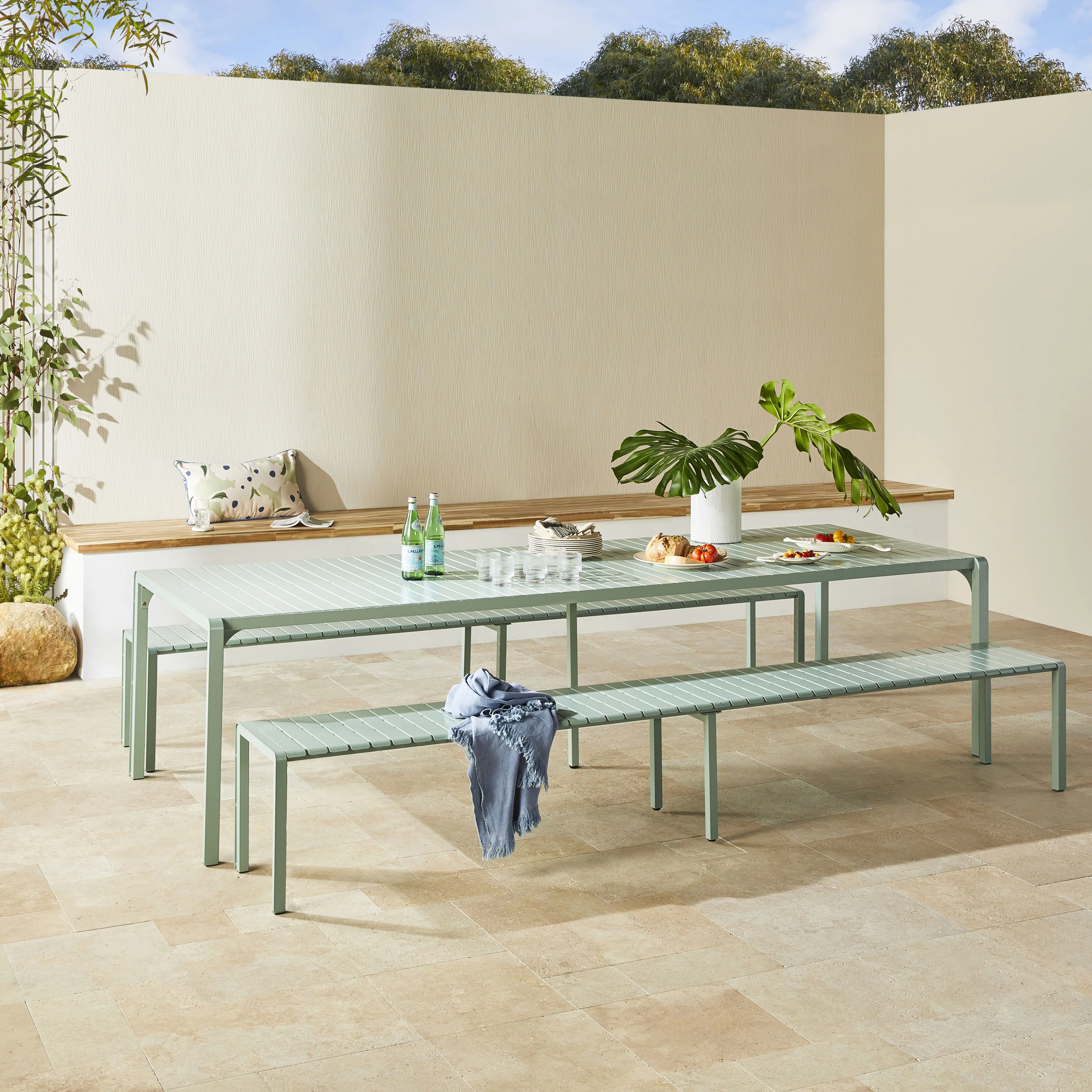 Kace Dining Table 300cm Smoke Green - Image 9