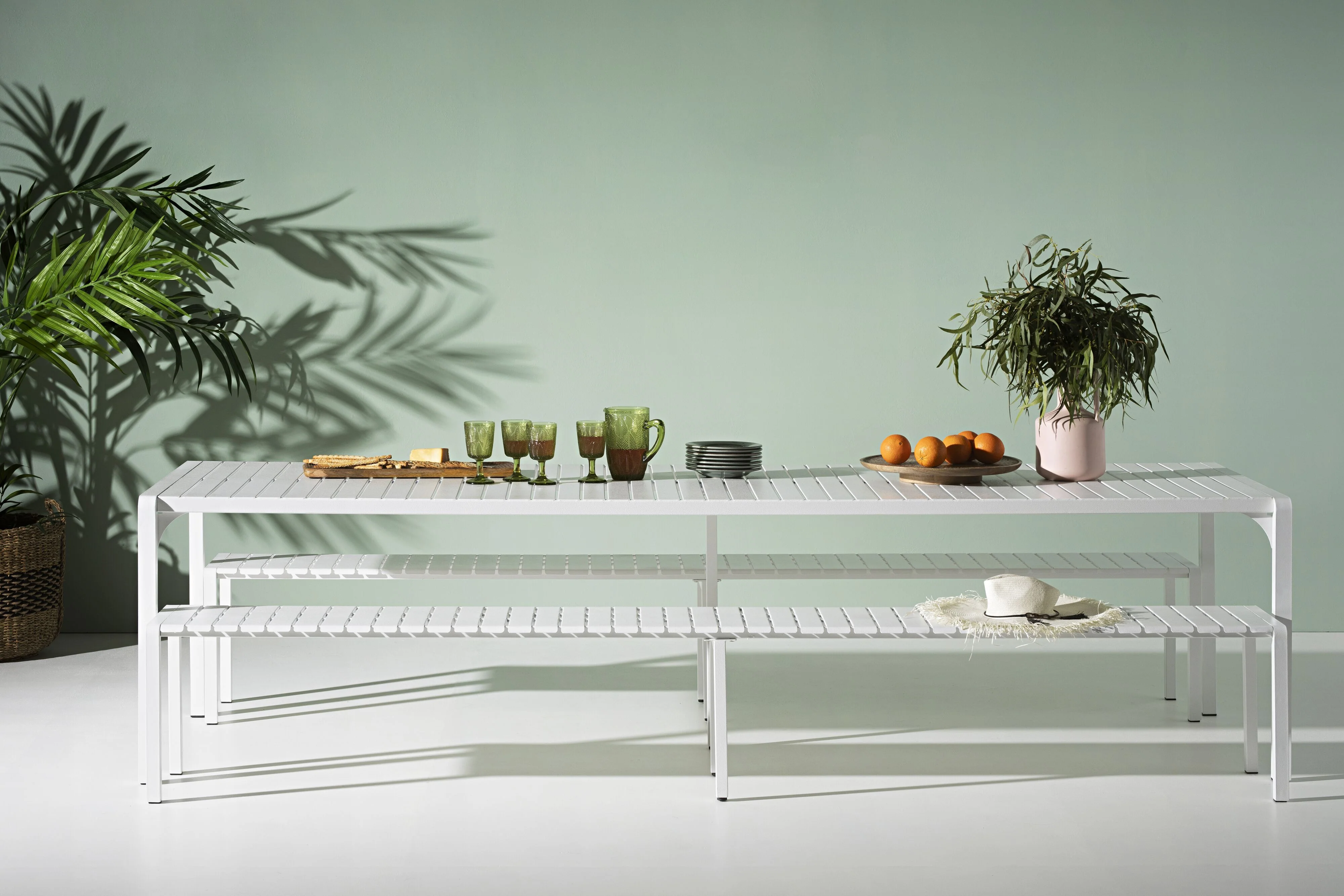 Kace Dining Table 300cm White with 2 Kace Dining Bench 284cm White Package - Image 3