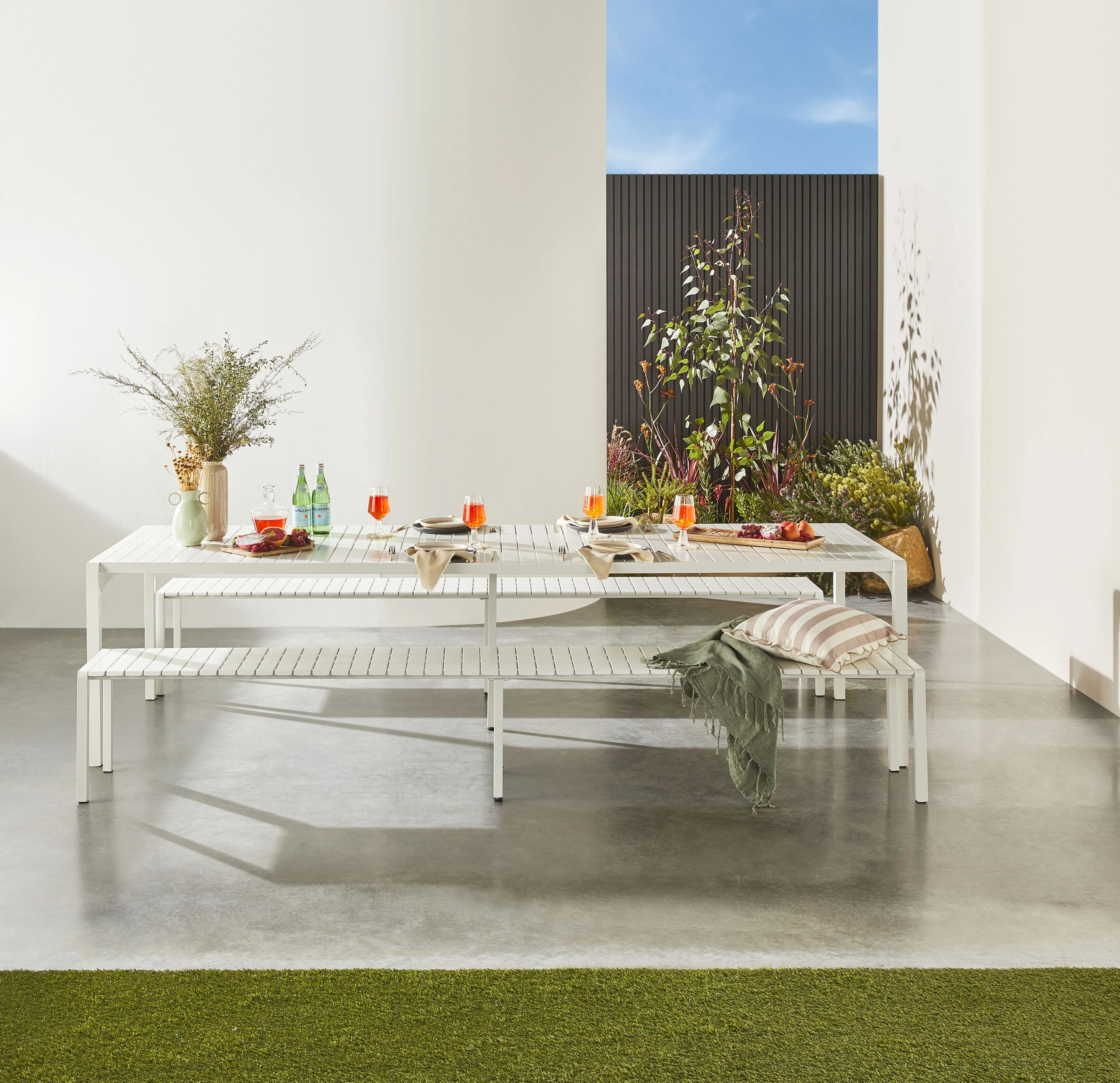 Kace Dining Table 300cm White with 2 Kace Dining Bench 284cm White Package - Image 4