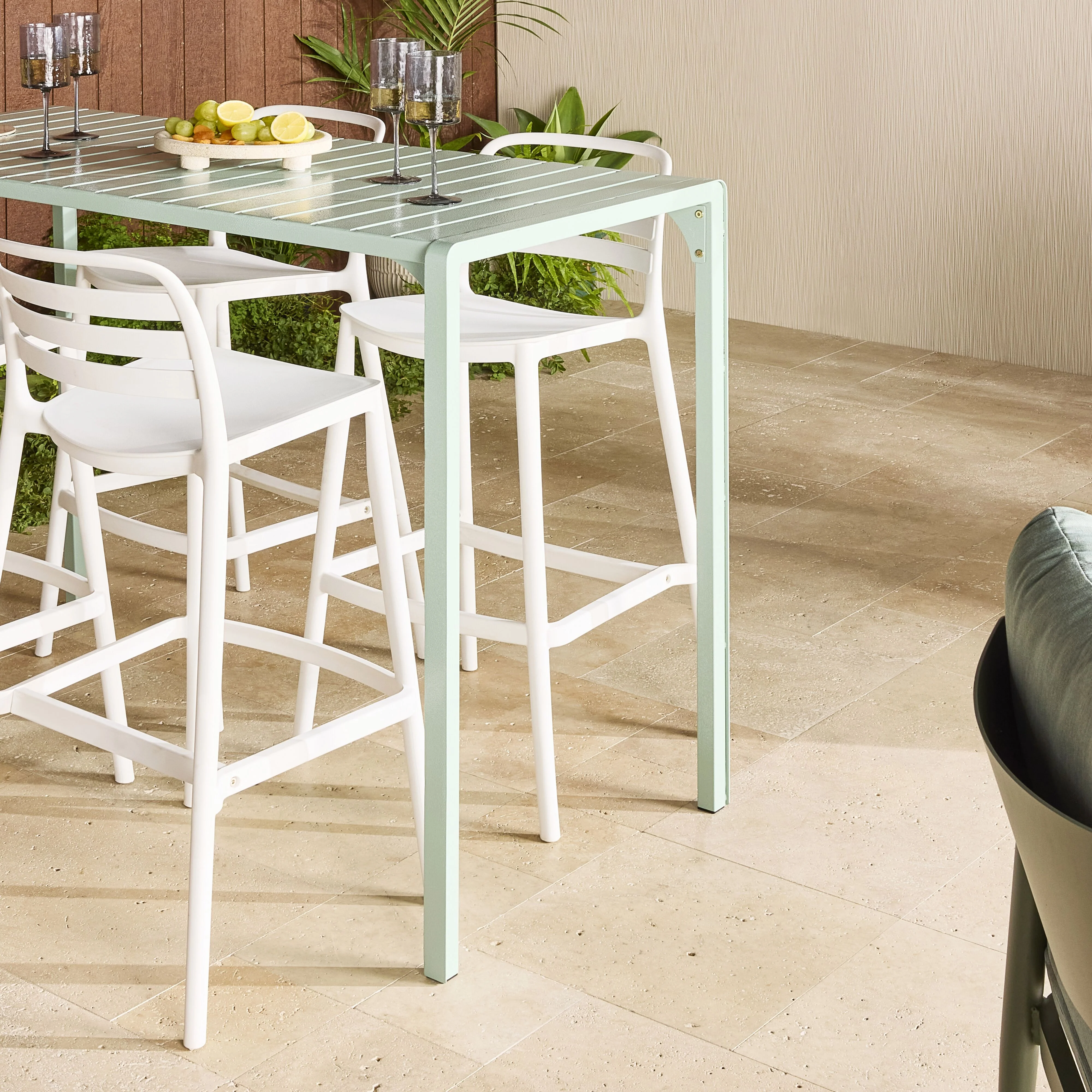Kace Outdoor Bar Table 140cm Smoke Green - Image 12