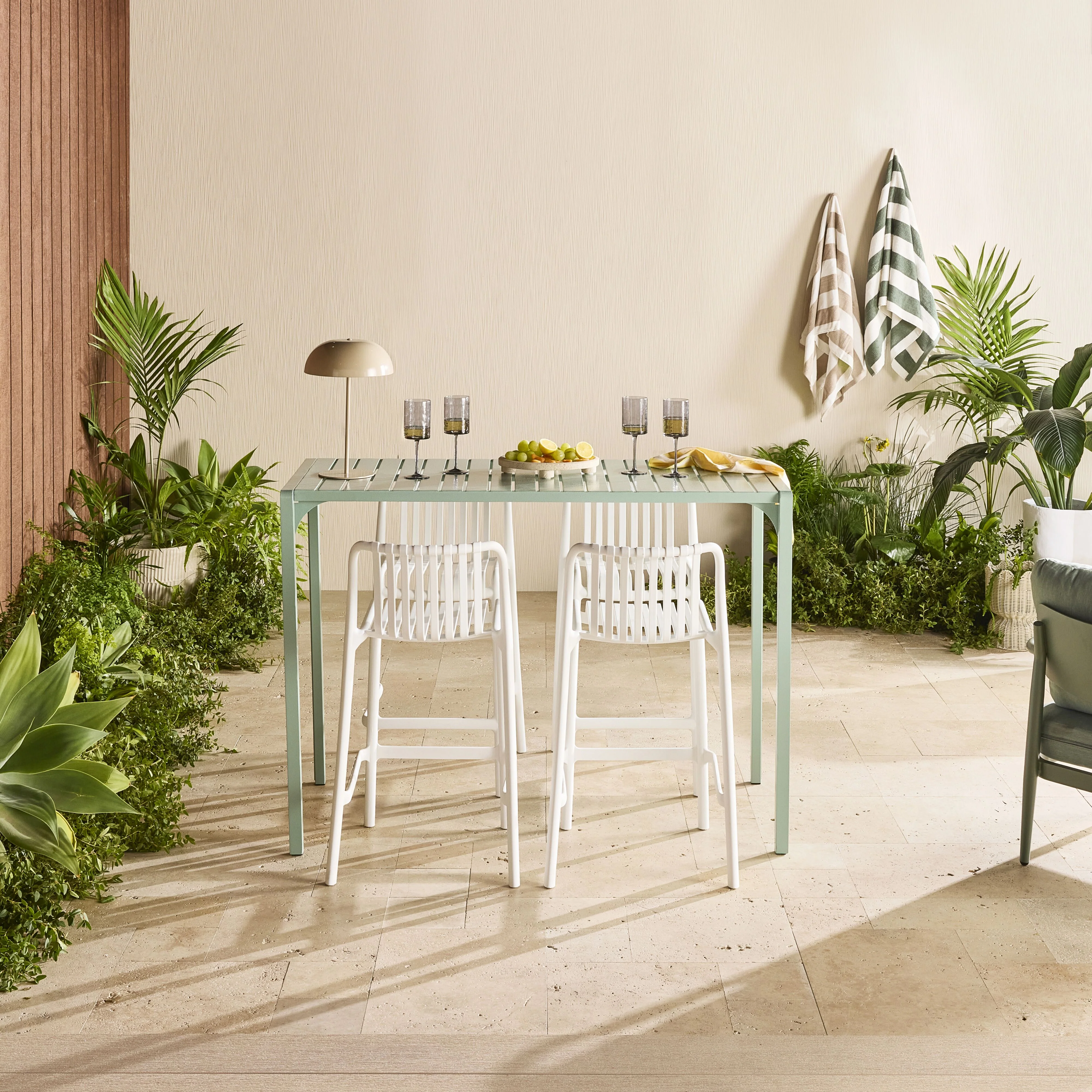 Kace Outdoor Bar Table 140cm Smoke Green - Image 8